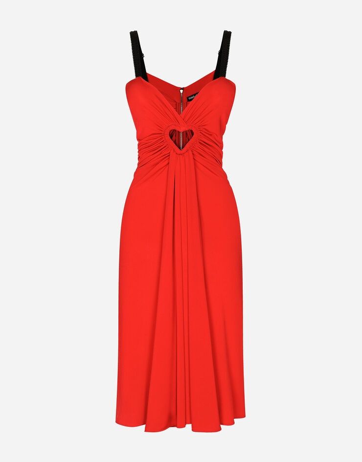 Dolce & Gabbana o1y0825 Sleeveless Midi Dress in Red Size L / US 10 / IT 46 - 1 Thumbnail