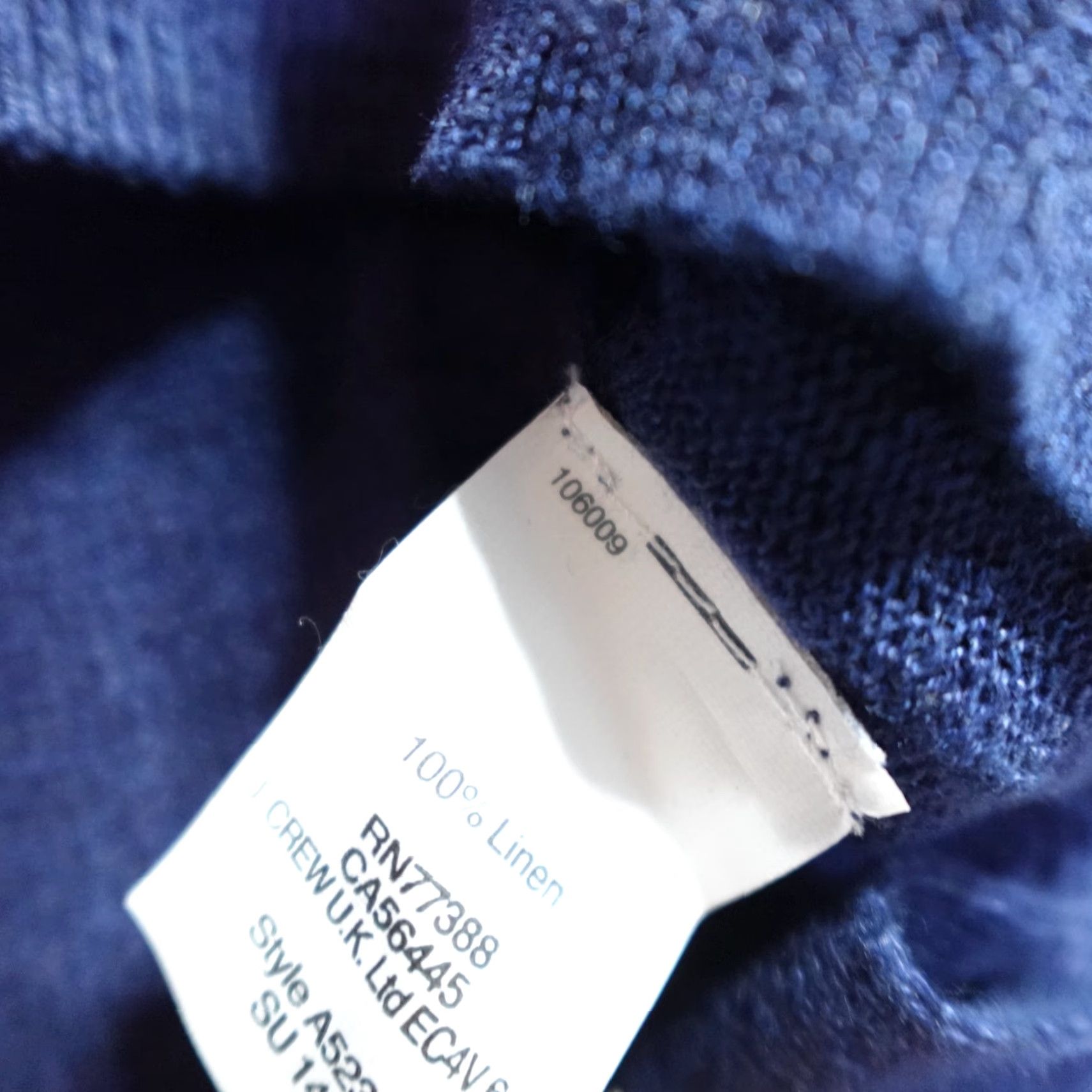 J.Crew J.Crew Womens Sweater Raglan V-Neck Blue 100% Linen Small Relaxed Pullover Knit Long Sleeve Womens A5234 Size S / US 4 / IT 40 - 4 Thumbnail