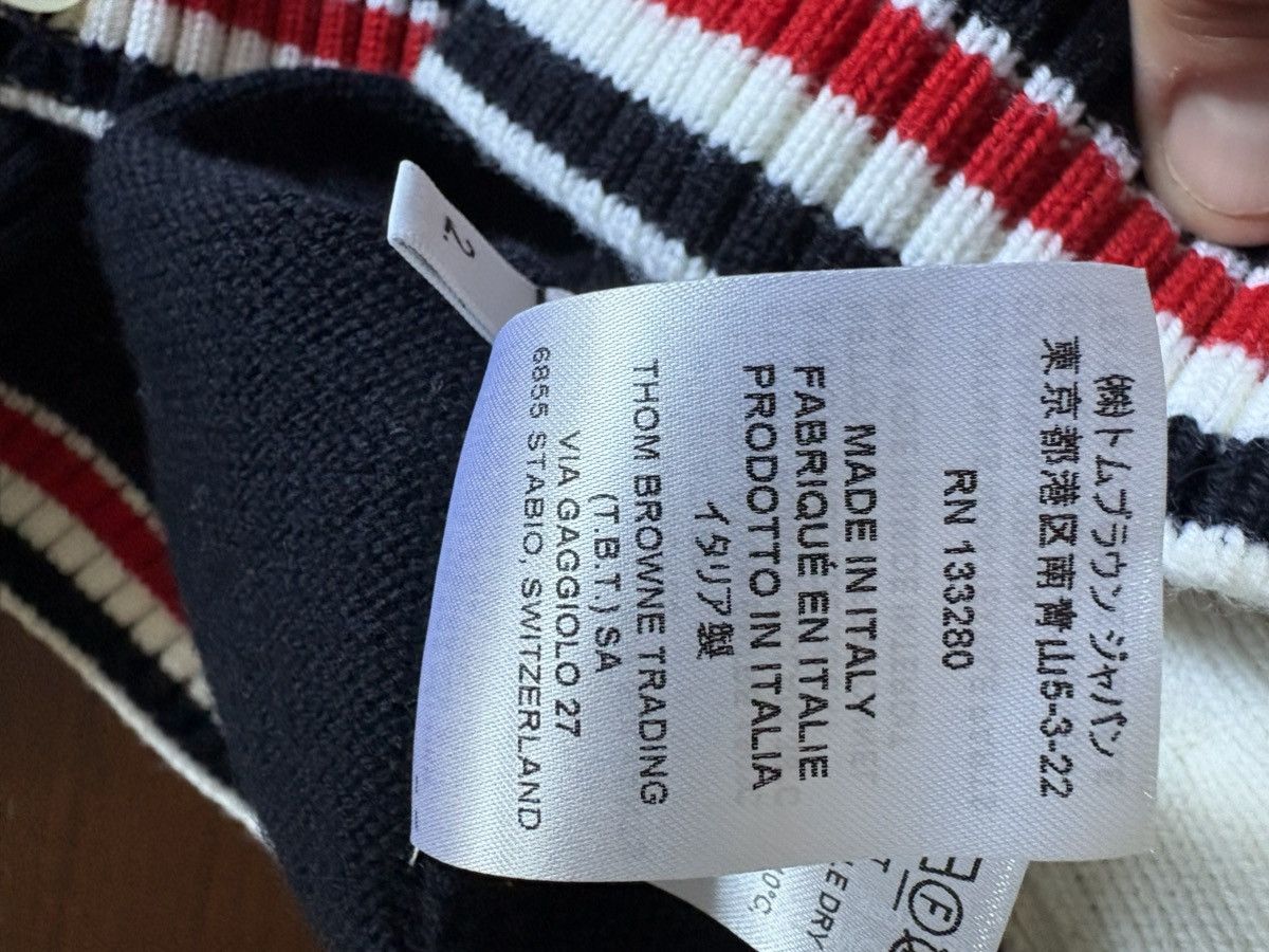 Thom Browne Thom Browne Navy Tricolor Cardigan (Size L BN) Size US L / EU 52-54 / 3 - 6 Thumbnail
