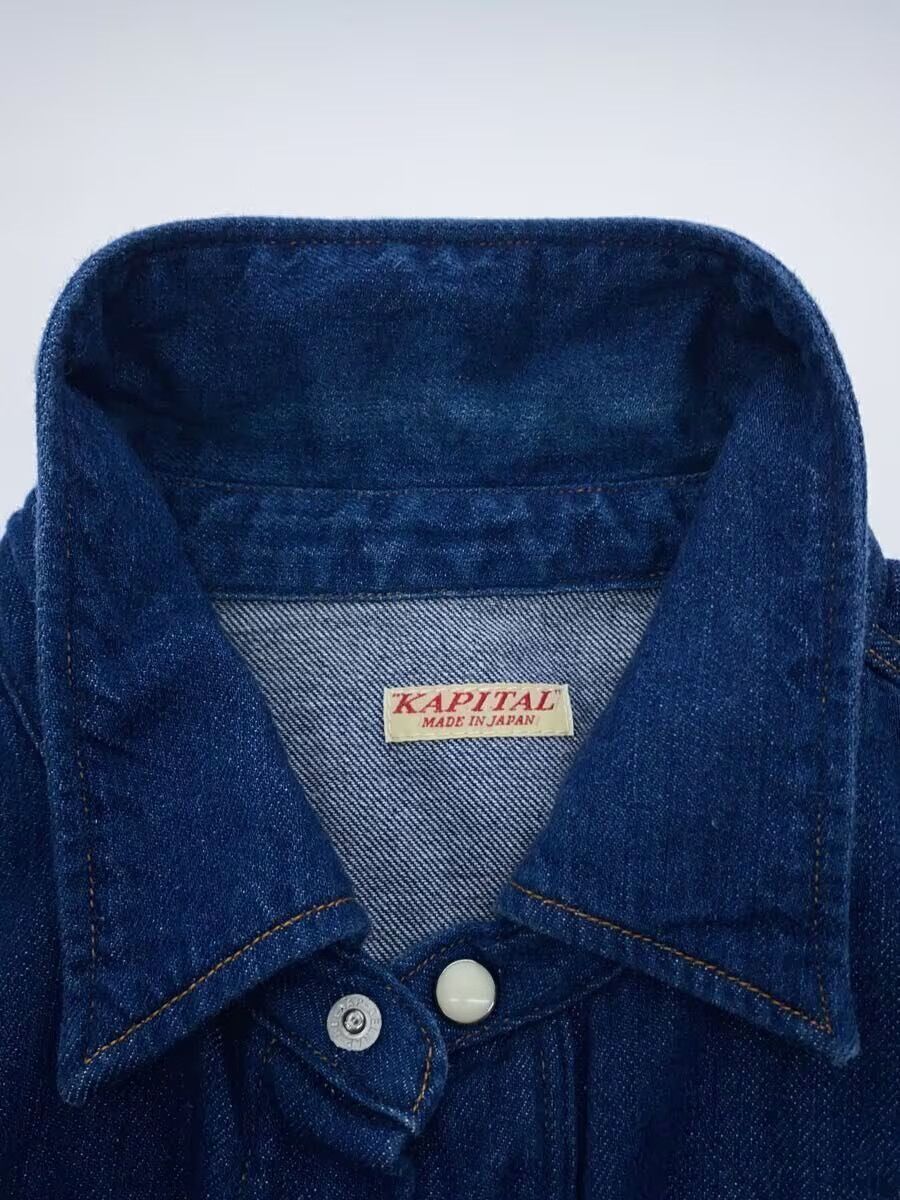 Kapital Asymmetrical Fringe Western Denim Button Shirt Size US L / EU 52-54 / 3 - 3 Thumbnail