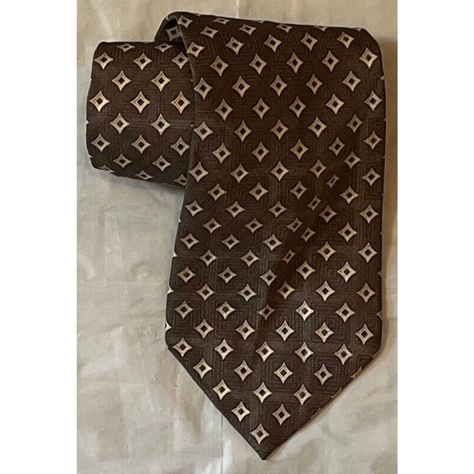 Pierre Cardin Pierre Cardin Silk Tie ~ Off Brown ~ Necktie ~ Size ONE SIZE - 2 Thumbnail