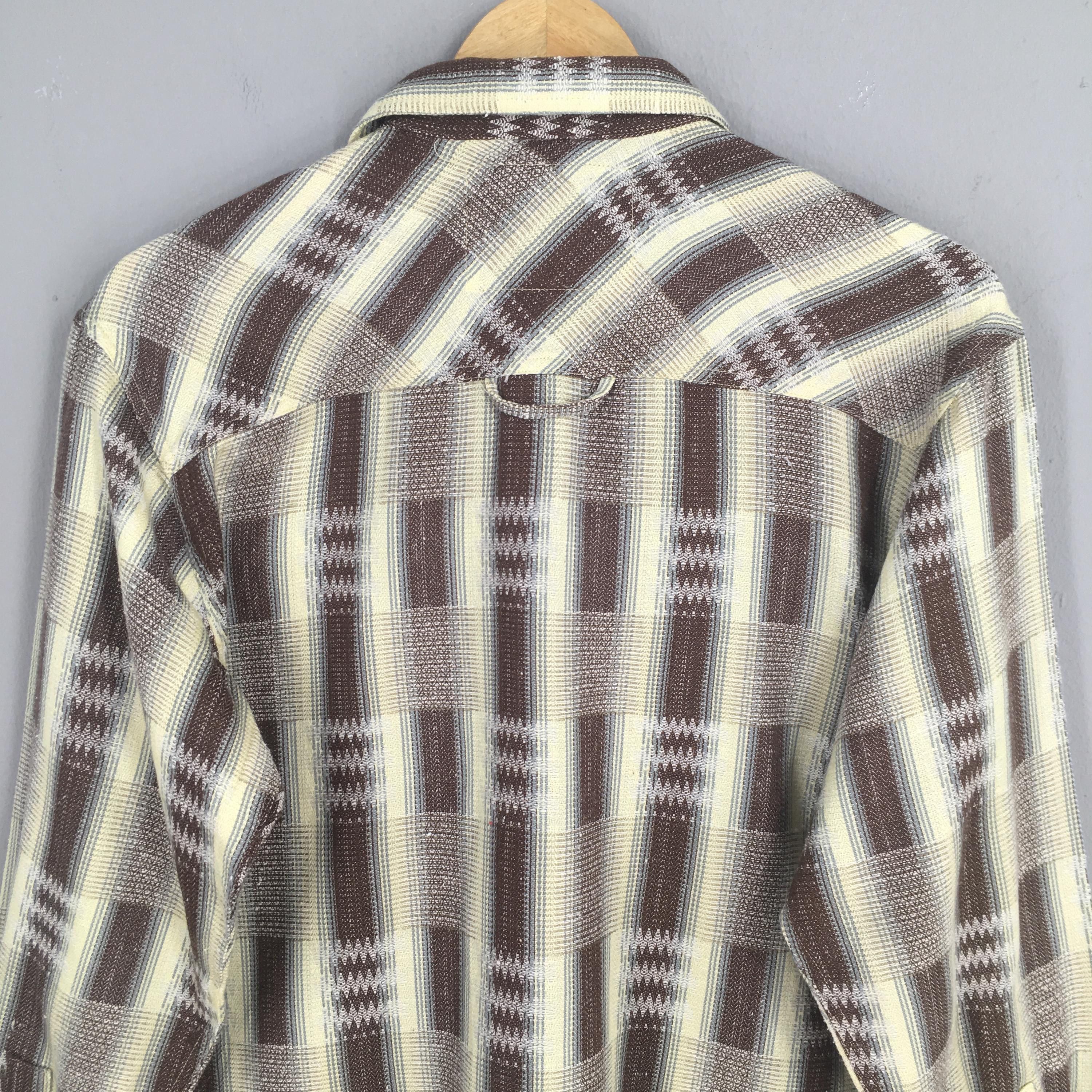 Flannel × Vintage Vintage 90's Tartan Aztec Pattern Flannel Shirt Medium Size US M / EU 48-50 / 2 - 9 Thumbnail
