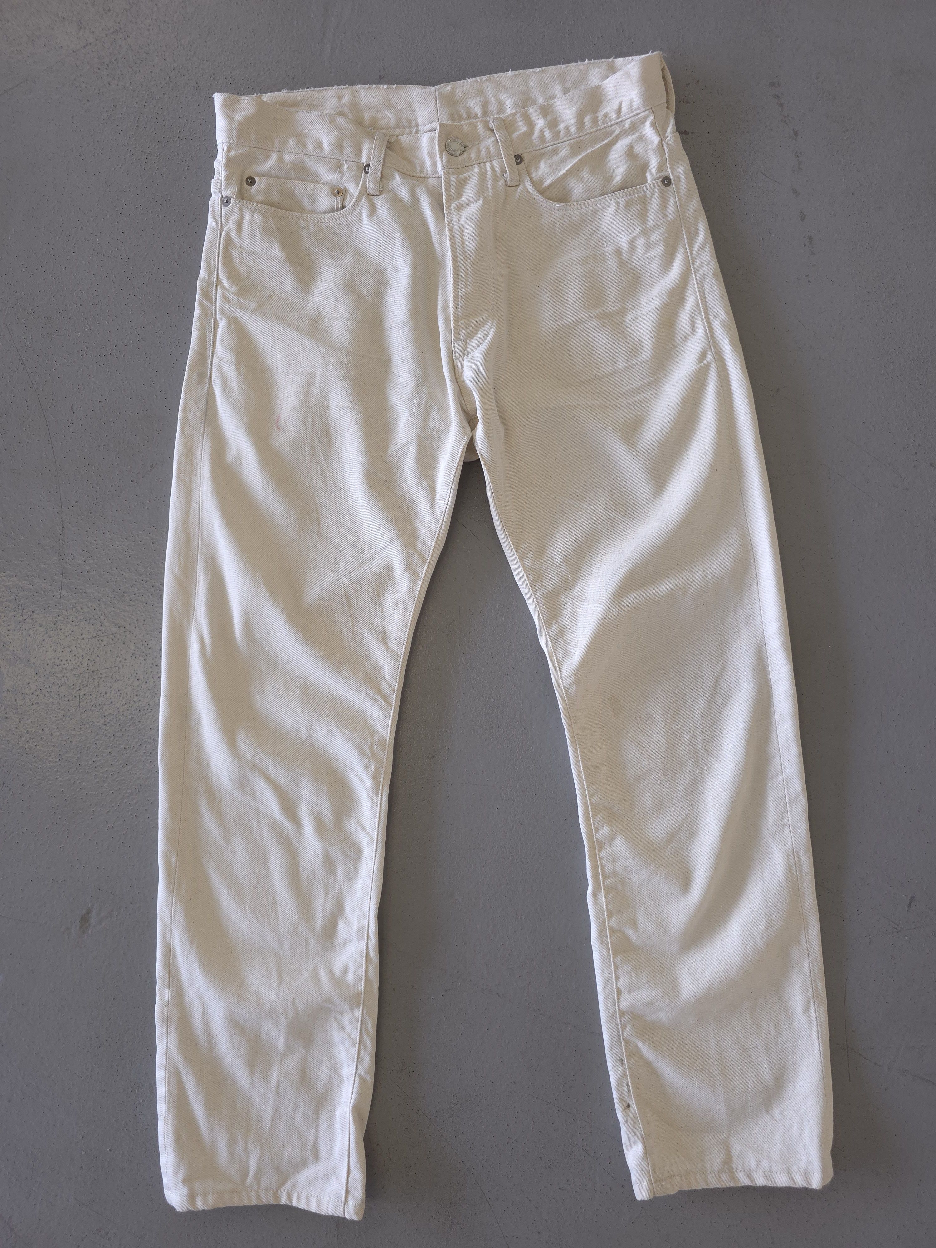 Helmut Lang Helmut Lang Off White Color Jeans 32x39" Size US 32 / EU 48 - 1 Thumbnail