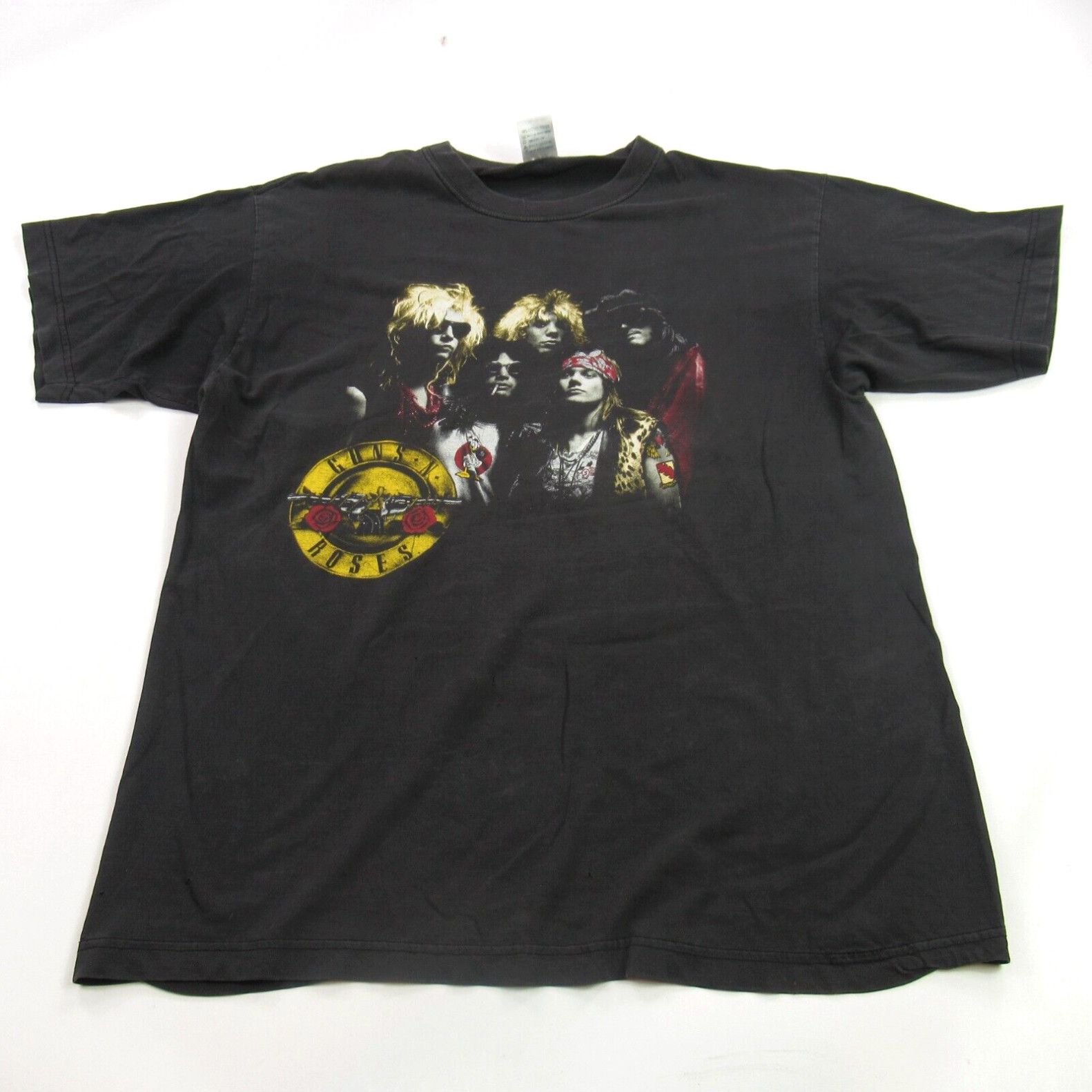 image of Guns N Roses Shirt Mens XL Black Vintage 1991 Use Your Illusion Tour Music in White