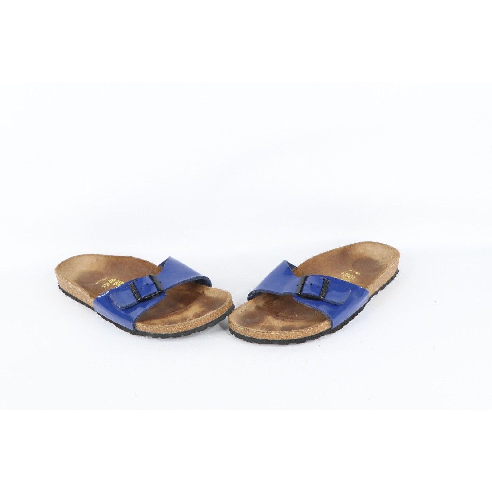 Birkenstock × Vintage Vintage Birkenstock Distressed Patent Leather Buckle Sandals Size US 9 / IT 39 - 1 Thumbnail