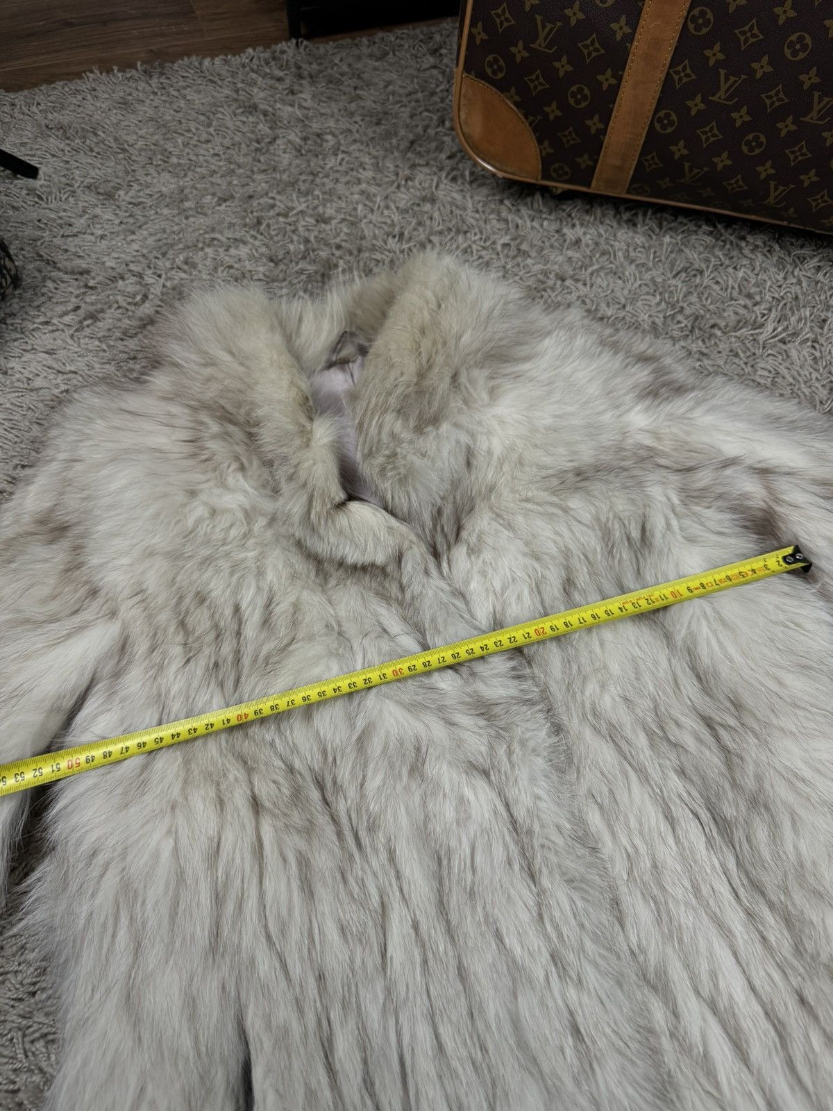 Sagafurs Vintage rare white Fox natural fur coat original luxury item Size S / US 4 / IT 40 - 5 Thumbnail