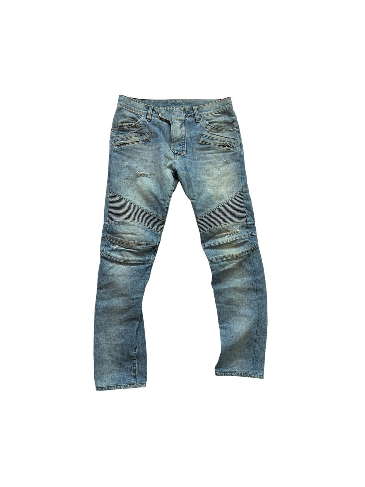 Balmain Balmain FW10 Decarnin Biker Jean Size US 31 - 1 Thumbnail