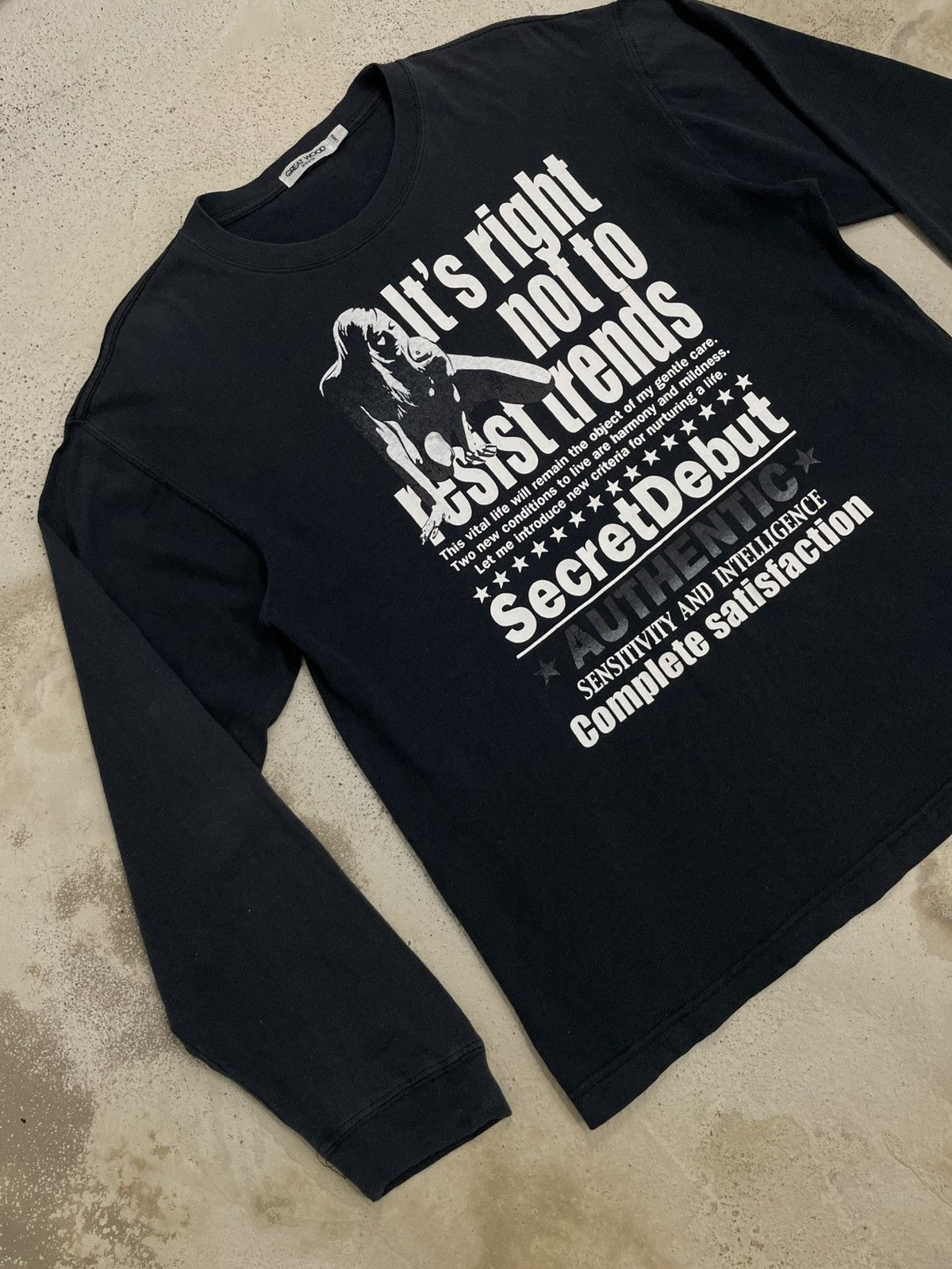 Japanese Brand Greatwood House Hysteric Glamour Style Y2K Wording Faded Size US L / EU 52-54 / 3 - 3 Thumbnail