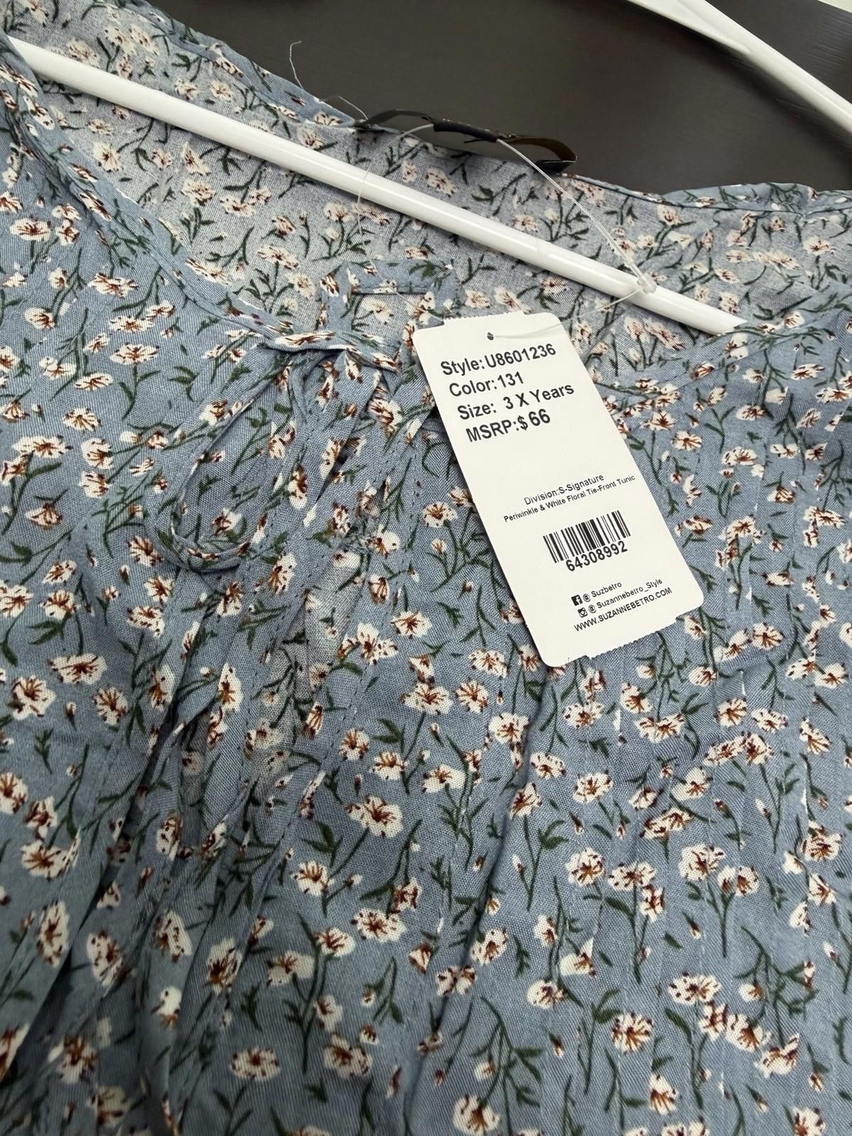 Other Suzanne Betro 3X Ditsy Floral Boho Blouse Long Size 3XL / US 20-22 - 6 Thumbnail