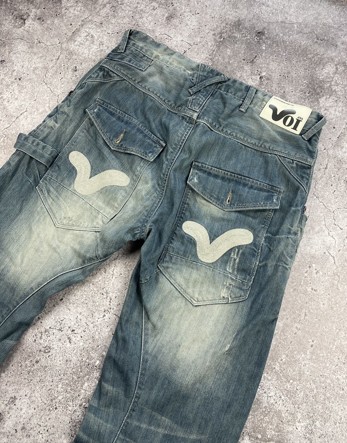 Japanese Brand × Vintage × Voi Jeans Vintage Y2K Japanese Voi Jeans Distressed Evisu rare denim Size US 34 / EU 50 - 8 Thumbnail