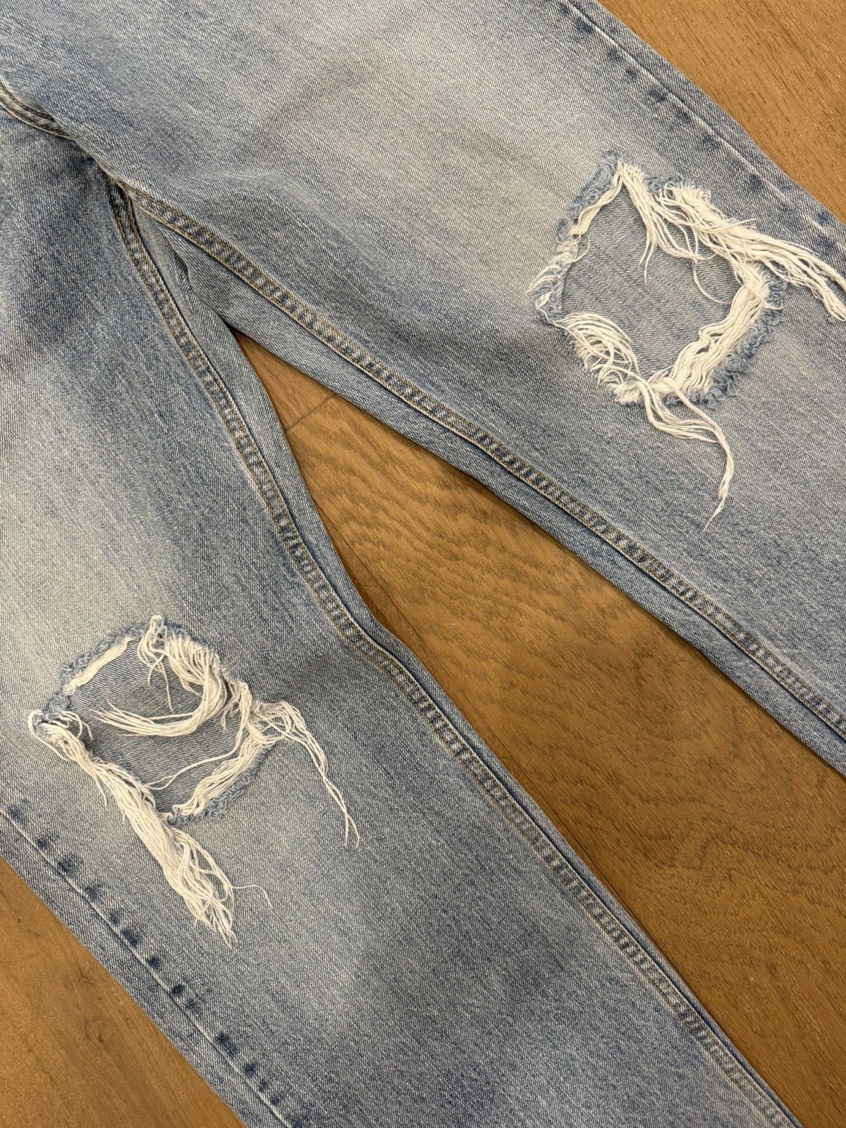 Second/Layer Destroyed Denim Big Papi Baggy Fit Jeans Size US 32 / EU 48 - 2 Thumbnail