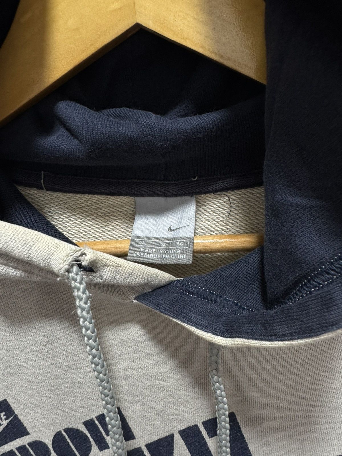 Nike × Vintage Y2k NIKE SPELLOUT HOODIE SWEATSHIRT Size US L / EU 52-54 / 3 - 12 Thumbnail