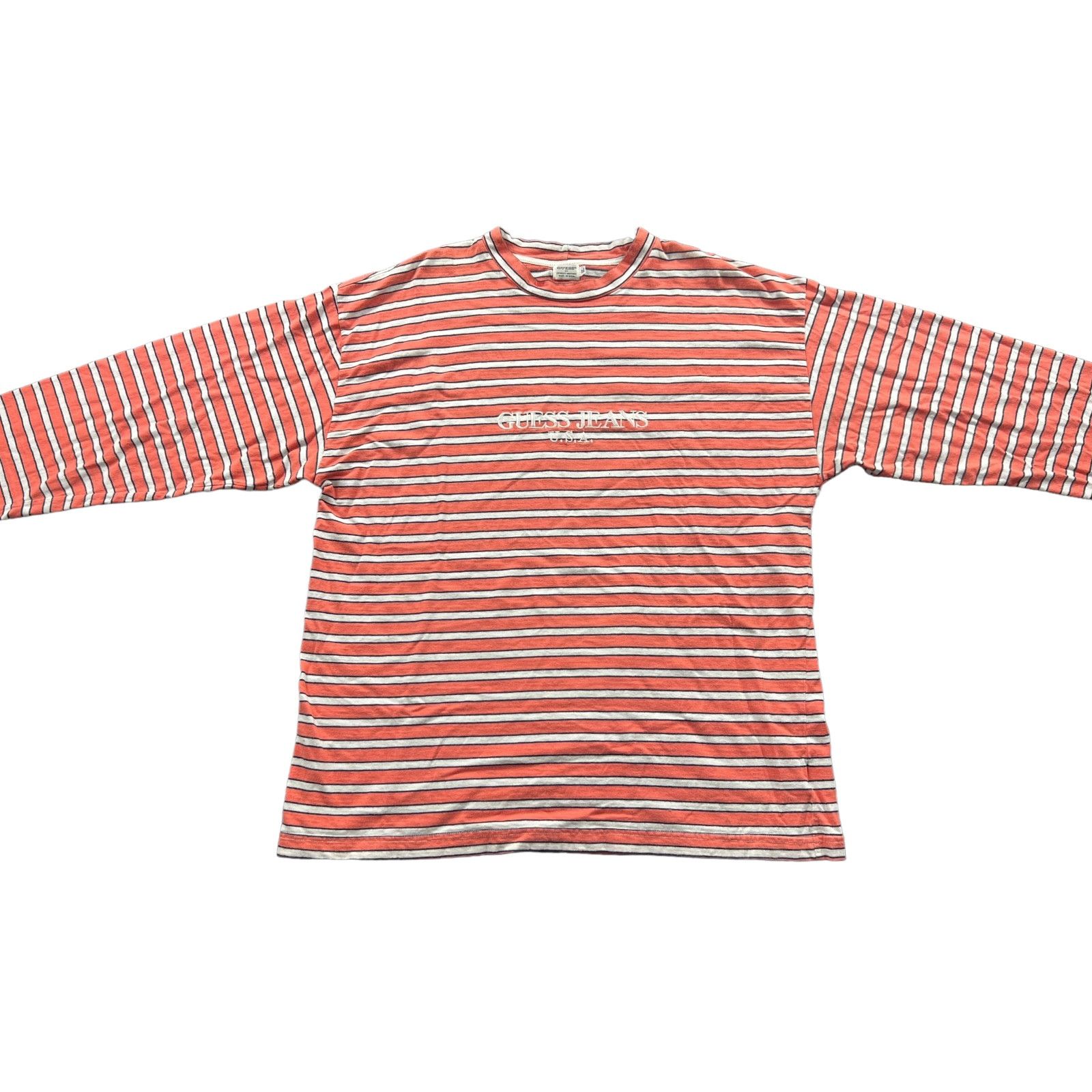 Guess striped shirt fashion orange