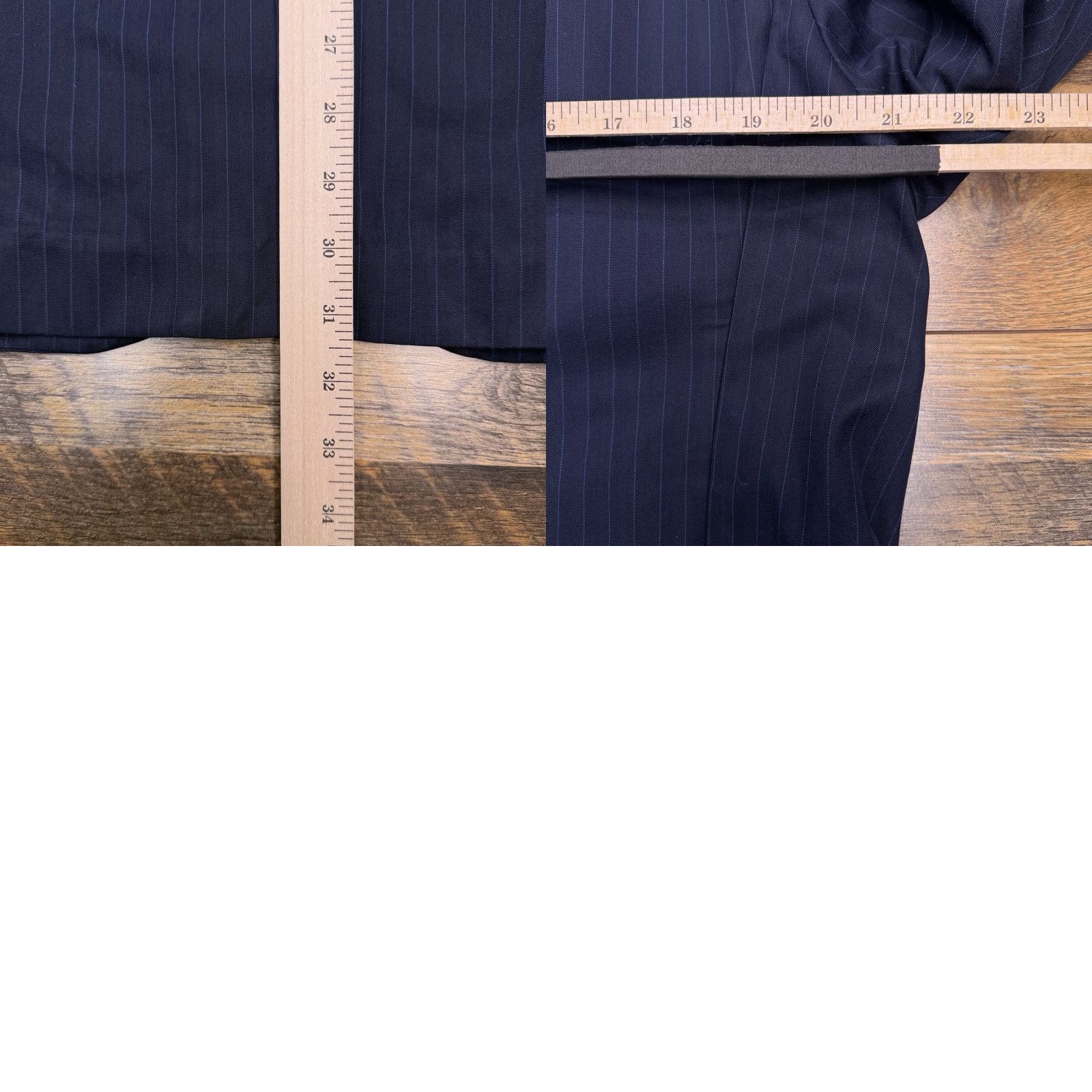Tommy Hilfiger Tommy Hilfiger Sport Coat Large Navy Blue Pinstripe Cotton Blazer Size 42R - 10 Thumbnail