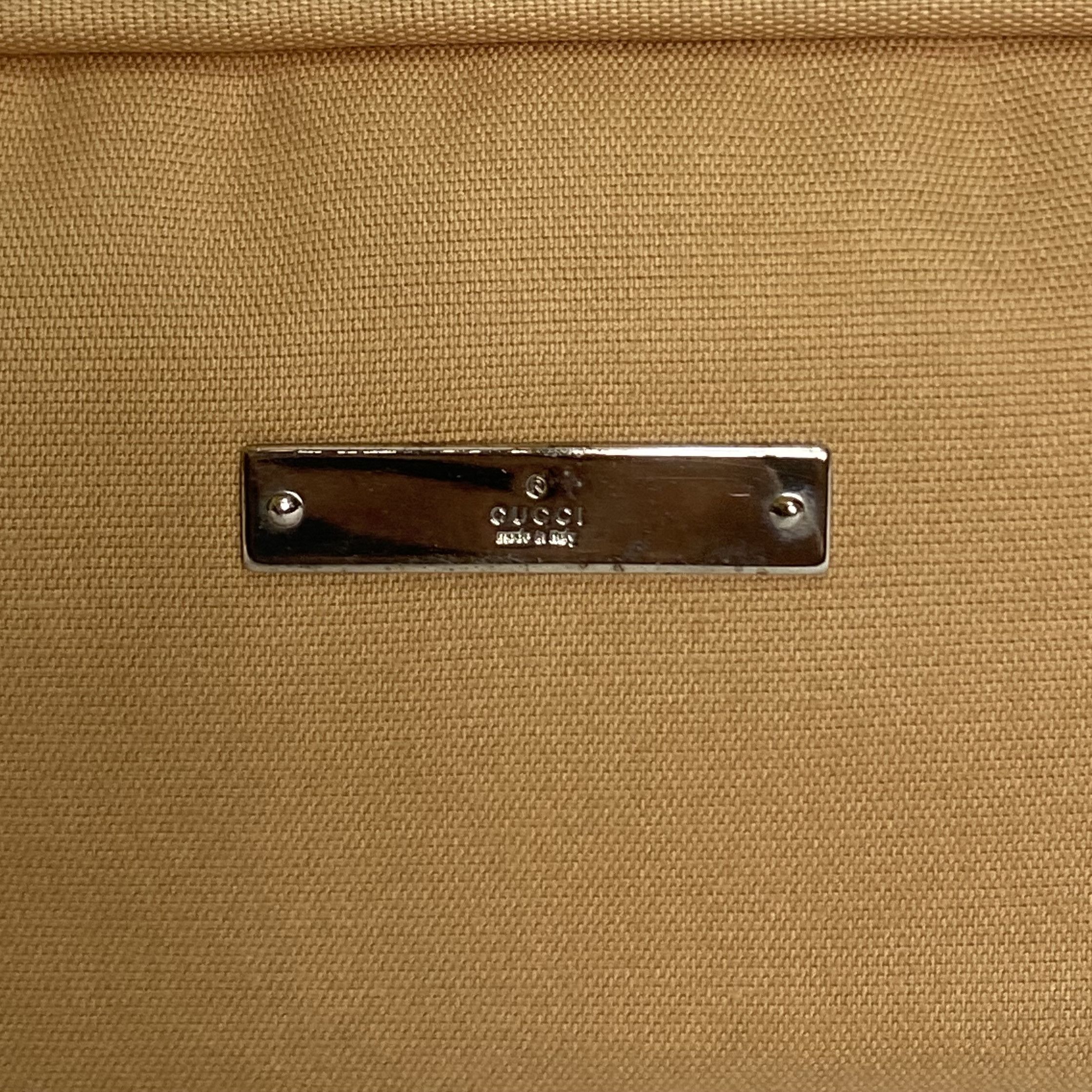 Gucci × Vintage GUCCI Vintage Brown Canvas Toiletry Clutch Bag Size ONE SIZE - 7 Thumbnail