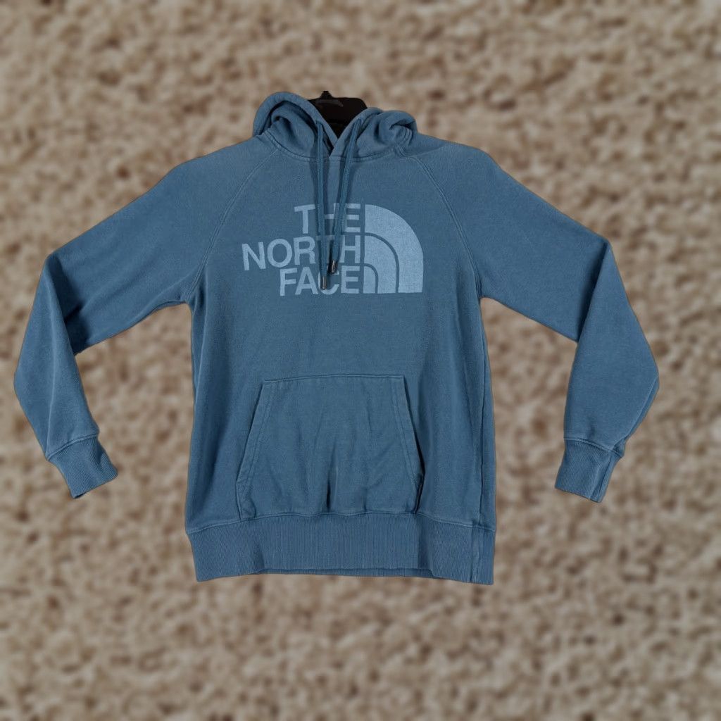The North Face The North Face Hoodie Women XS Blue Pullover Jersey Fabric 90s Vintage Not Applicable Size XS / US 0-2 / IT 36-38 - 1 Thumbnail