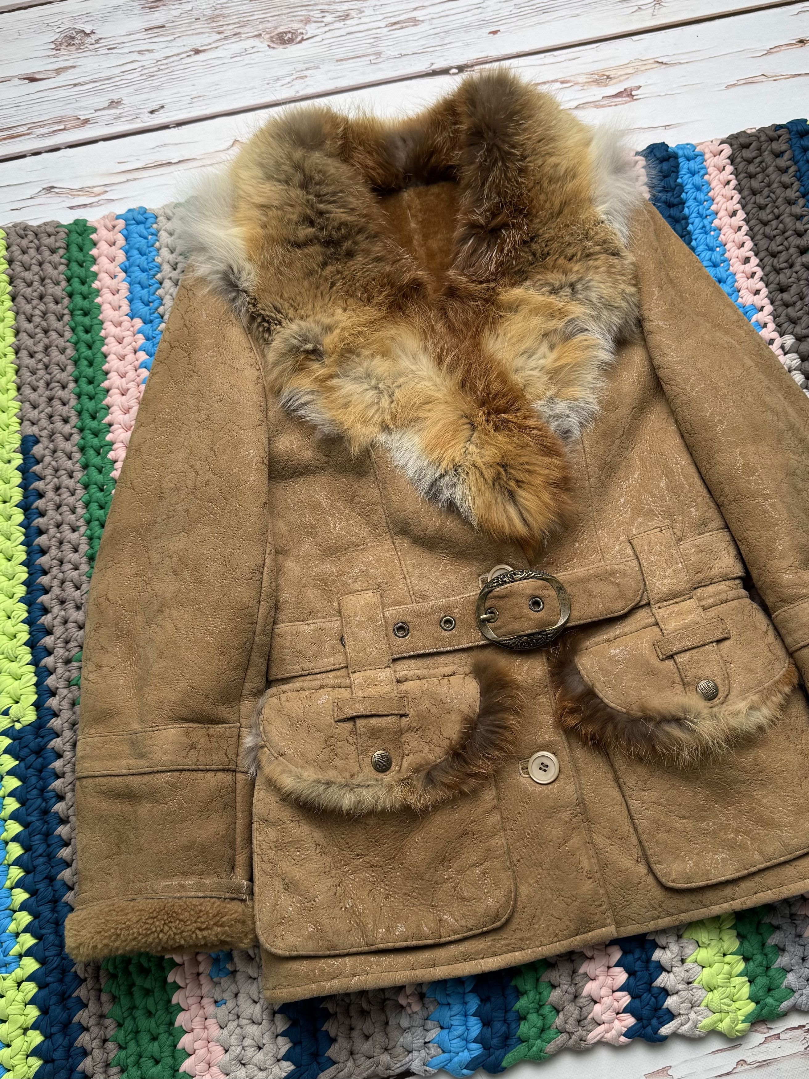 Vintage Vintage Real Sheepskin Jacket With Belt (D10)(D15) Size M / US 6-8 / IT 42-44 - 2 Thumbnail