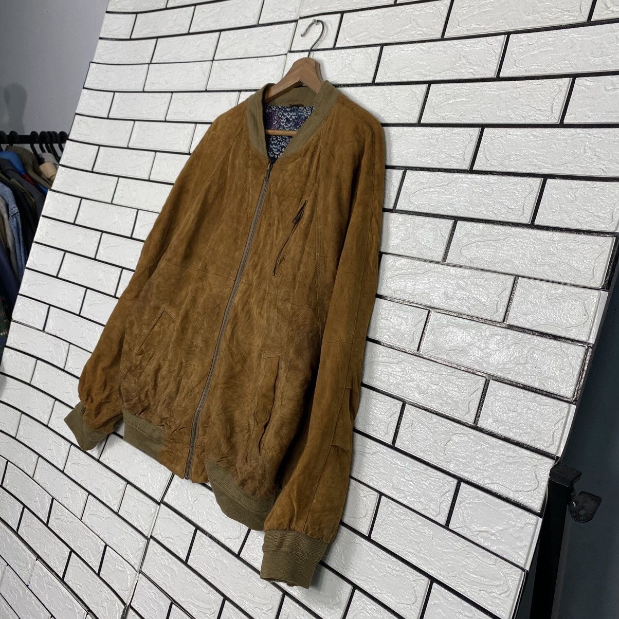 Japanese Brand 📌Vintage Genuine Leather Bomber Jacket Unbrand Issey Miyake Size US M / EU 48-50 / 2 - 3 Thumbnail
