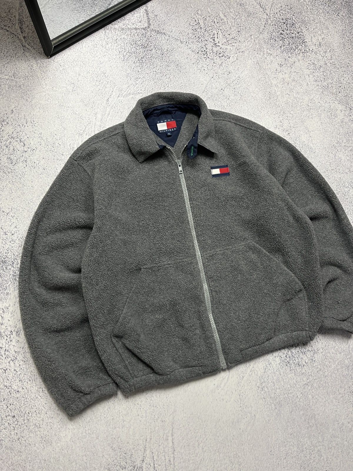 Tommy Hilfiger Vintage 90’s Tommy Hilfiger Teddy Fleece Bomber Jacket Rare Size US S / EU 44-46 / 1 - 4 Thumbnail