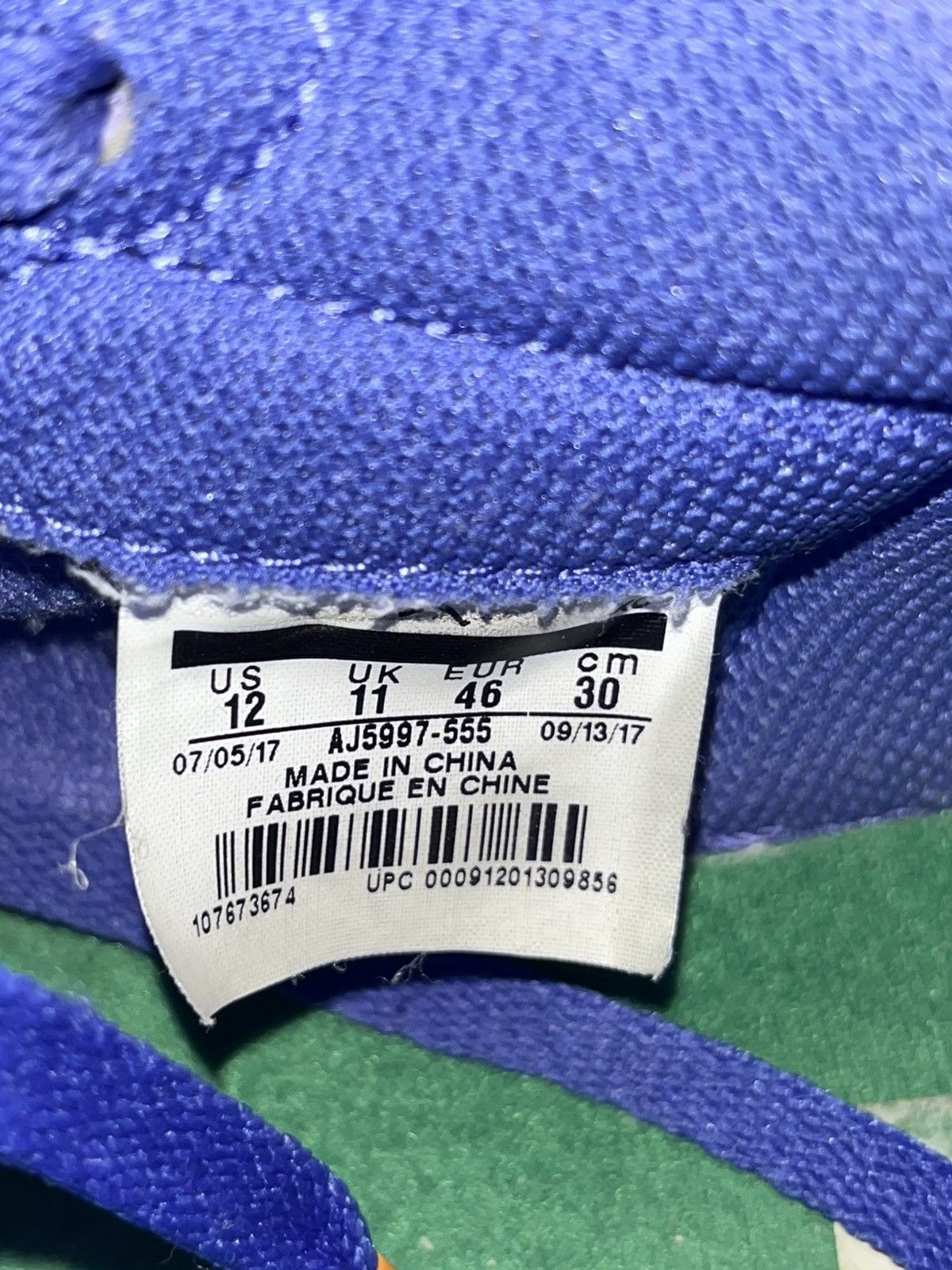 Gatorade × Jordan Brand Jordan 1 Gatorade Rush Violet Size US 12 / EU 45 - 6 Thumbnail