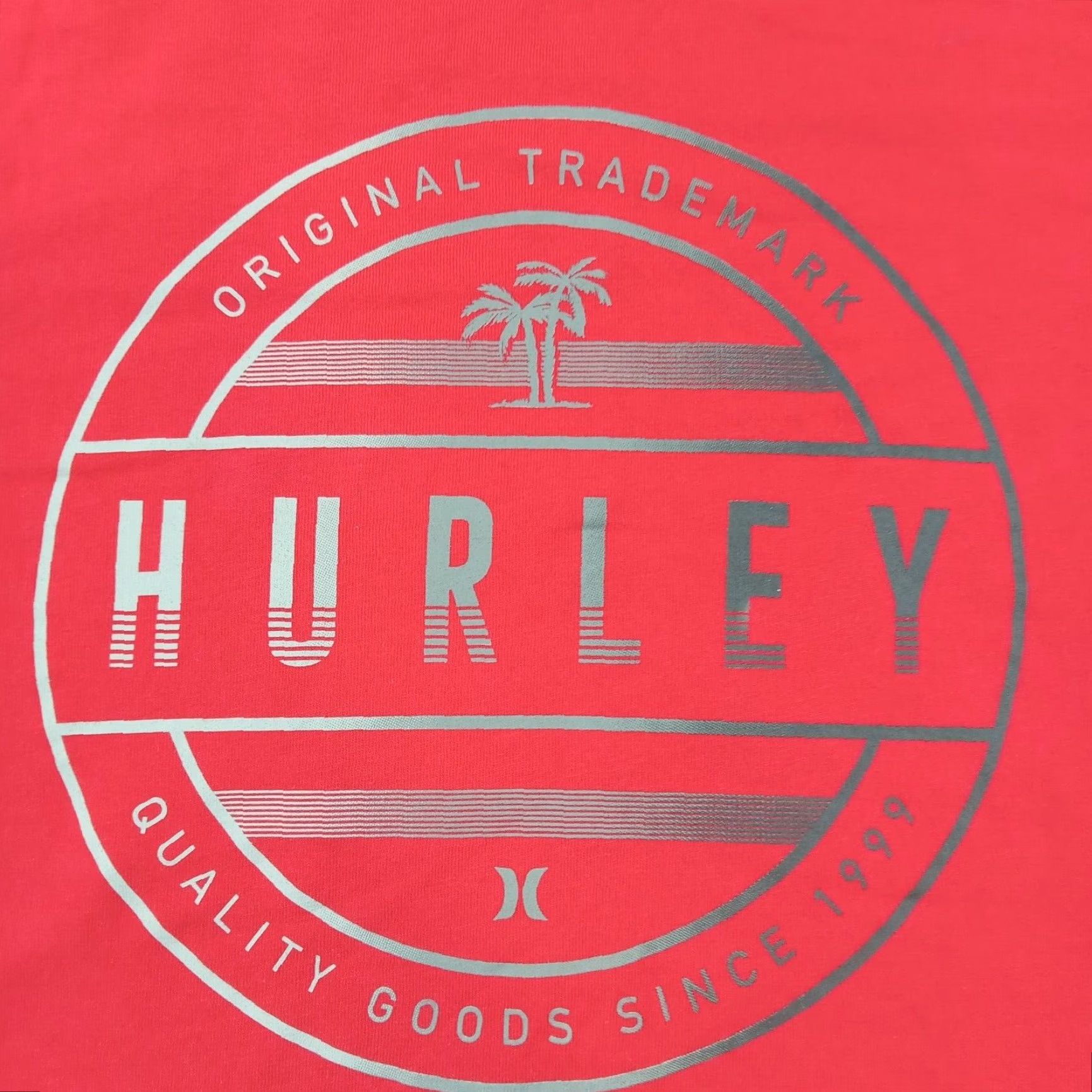 Hurley Hurley Mens Large Red Short Sleeve Crew Neck Logo T-Shirt Cotton Casual Outdoors Size US L / EU 52-54 / 3 - 6 Thumbnail