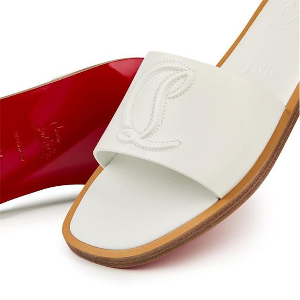 Christian Louboutin Cl Mule Embossed Leather Sandals Size US 11 / IT 41 - 6 Thumbnail