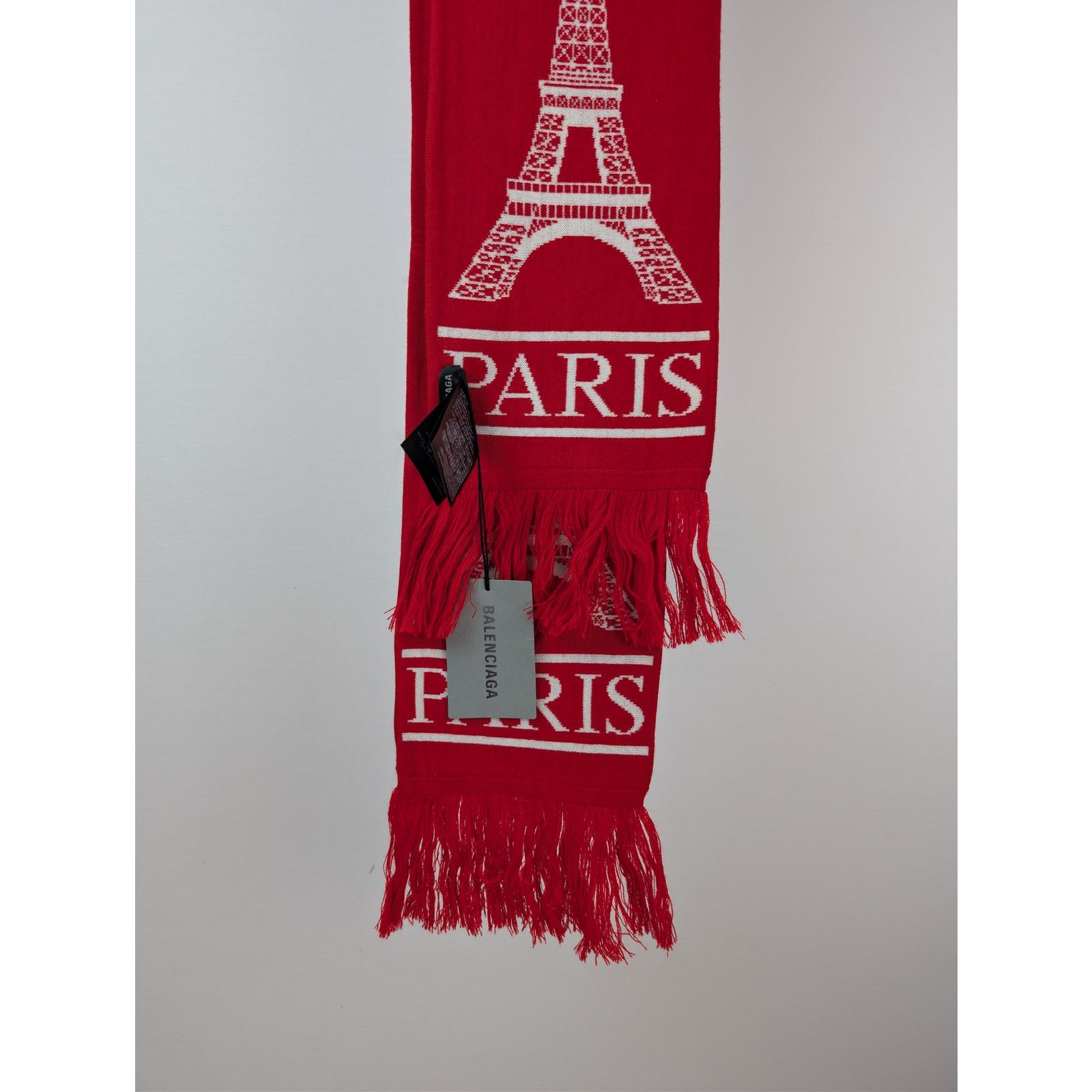 Balenciaga o1rshd1 Size: OS / Q:2 / Football Scarf in Red/White Size ONE SIZE - 12 Thumbnail