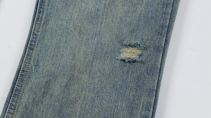 Vintage American retro washed gradient straight leg distressed jeans Size US 32 / EU 48 - 5 Thumbnail