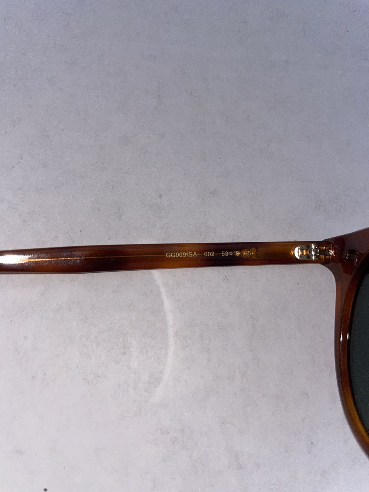 Gucci Gucci GG0091SA-002 Tortoise Brown Round Sunglasses Size ONE SIZE - 8 Thumbnail