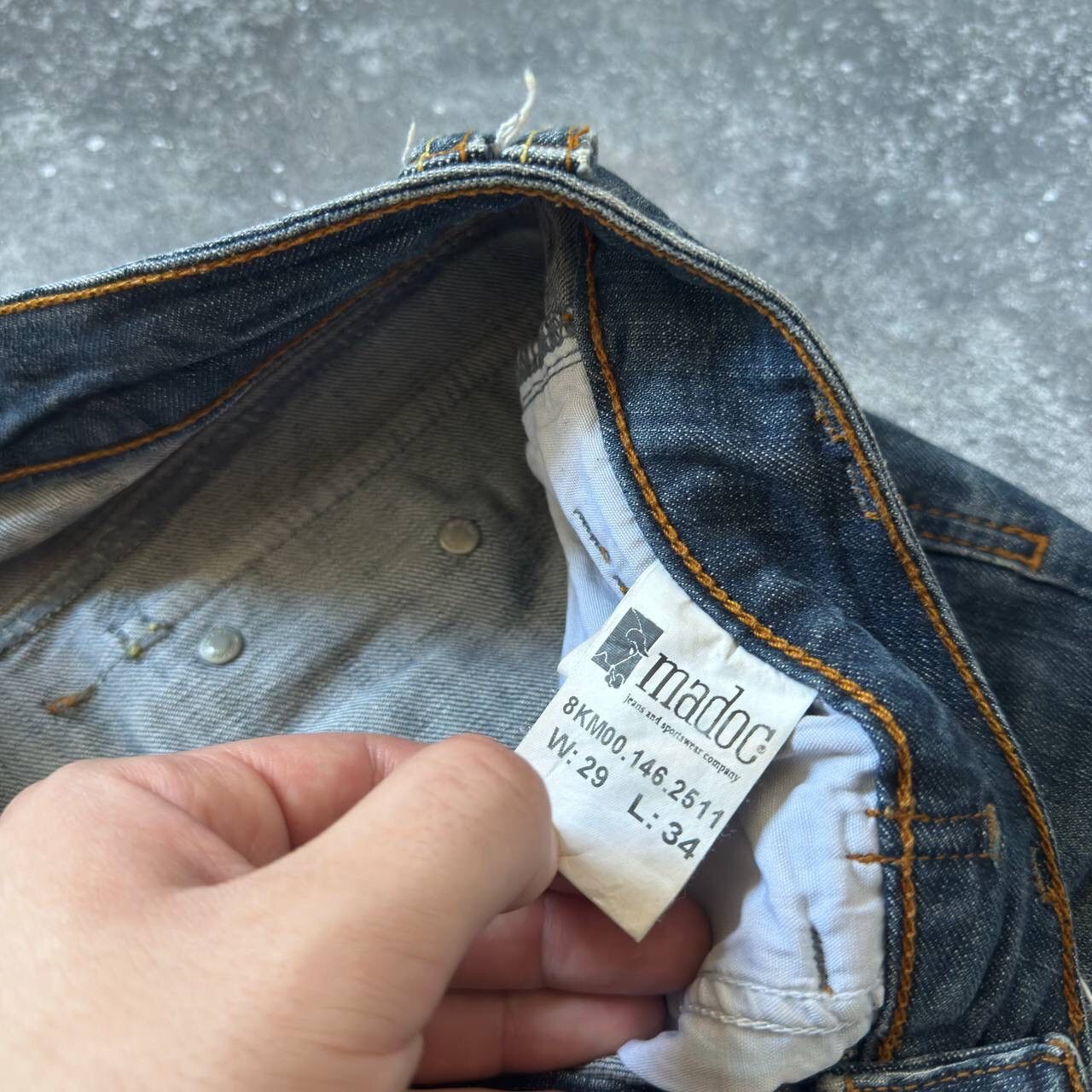20471120 × Hysteric Glamour × Japanese Brand Japanese Vintage Y2K Low Rise Washed Denim Jeans Size 29" - 8 Thumbnail