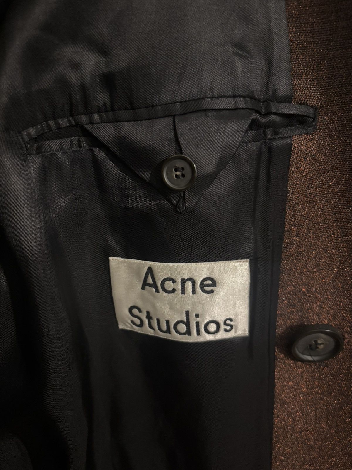 Acne Studios Acne Studios long coat in shiny brow Size US L / EU 52-54 / 3 - 2 Thumbnail