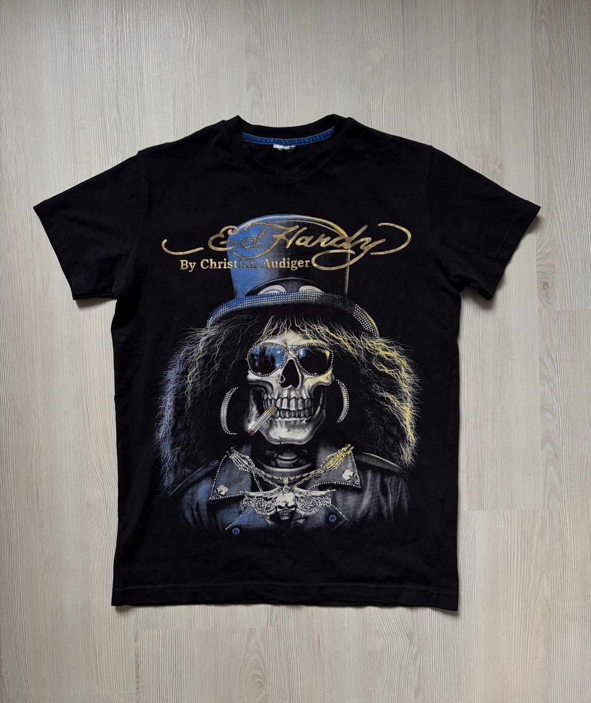 Ed Hardy Ed Hardy Christian Audigier Guns n Roses Rhinestone T-shirt Size US S / EU 44-46 / 1 - 1 Thumbnail