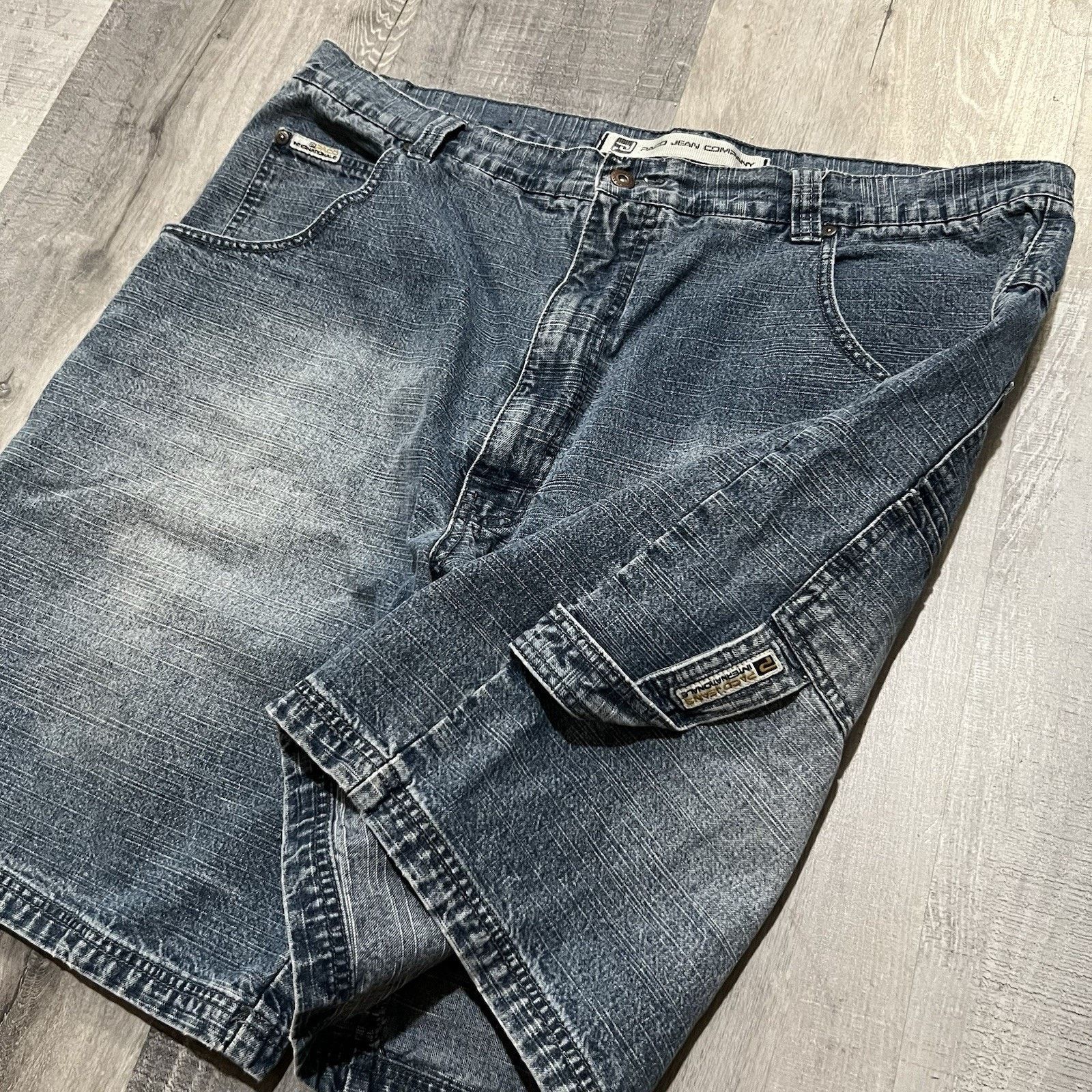 Vintage Vintage Y2K Paco Jeans Company Baggy Fit Denim Cargo Jorts Size US 42 / EU 58 - 4 Thumbnail