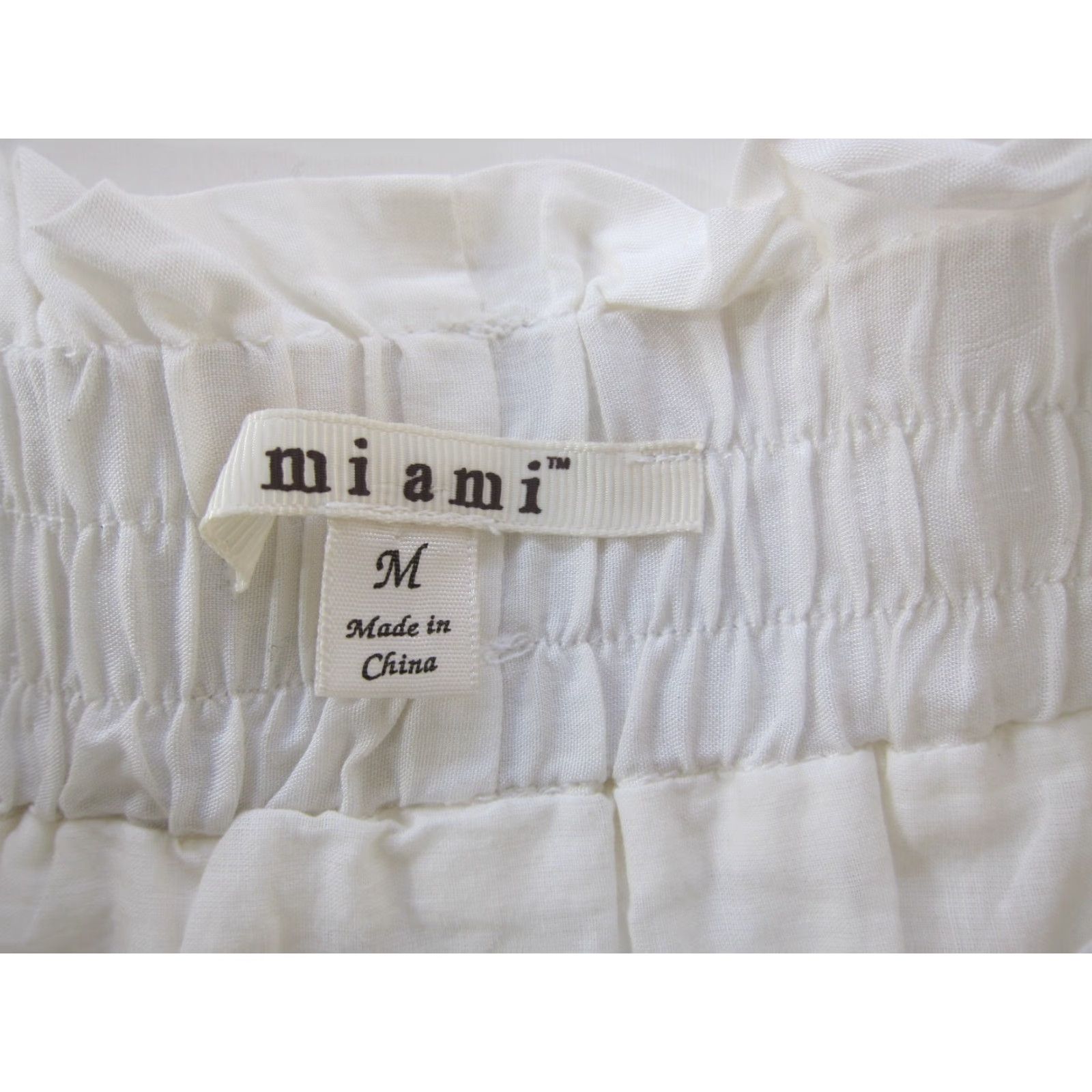 Vintage Miami Skirt Women M White 100% Rayon Floral Embroidered Boho Peasant Short Size 32" / US 10 / IT 46 - 3 Thumbnail