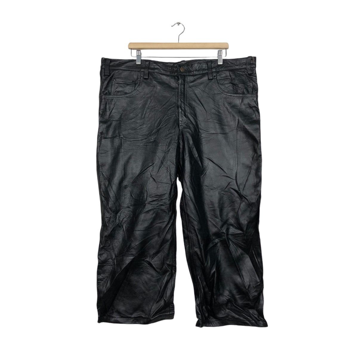 Genuine Leather 📌Vintage Short Leather Pants Horn Works Size US 44 / EU 60 - 2 Thumbnail