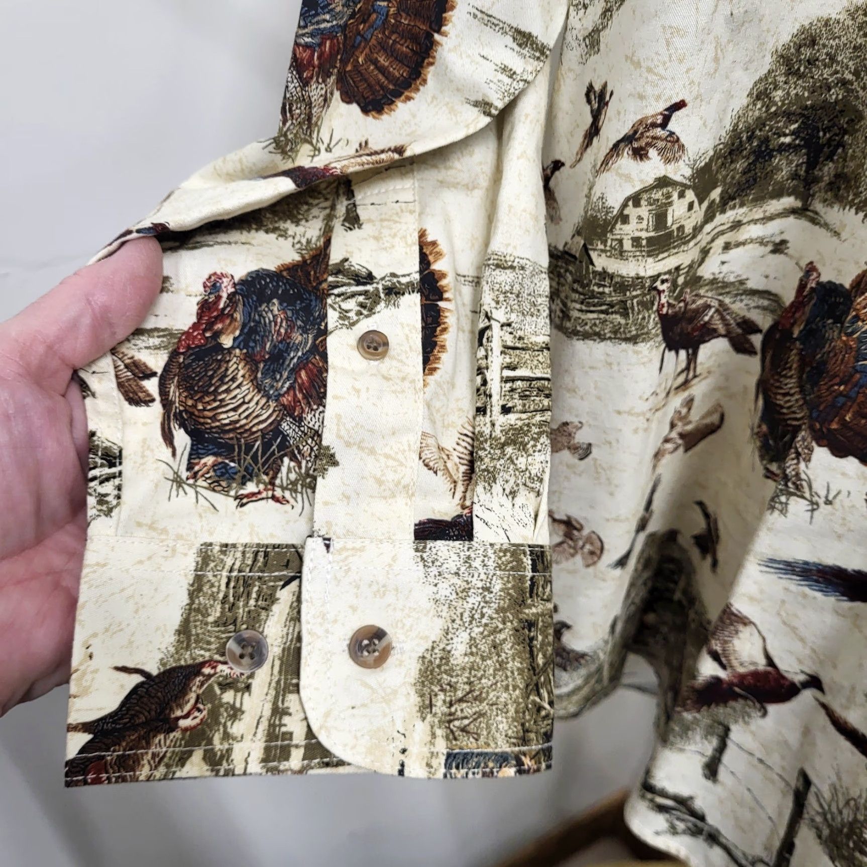 Vintage Legendary Whitetails Turkey Shirt Mens XL Button-Up Long Sleeve Hunting Shirt Size US XL / EU 56 / 4 - 7 Thumbnail