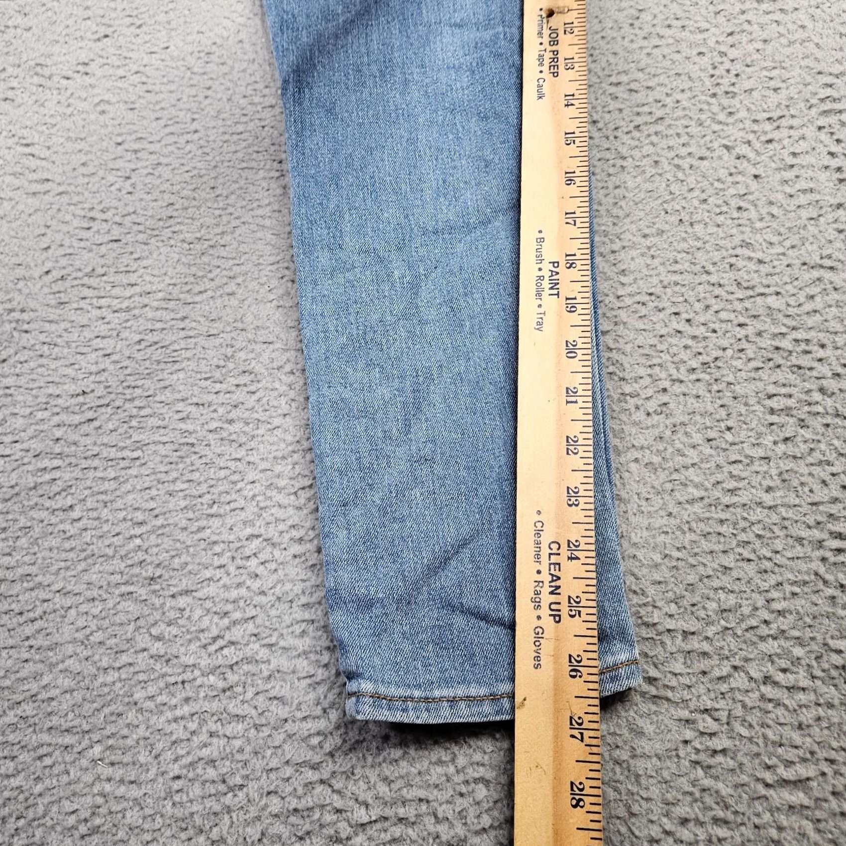 Old Navy Old Navy Jeans Skinny Blue Short Mid Rise 14 Regular Color Blue Denim Cotton/Spandex Button Belted Womens Jeans - New Size 36" / US 14 / IT 50 - 3 Thumbnail