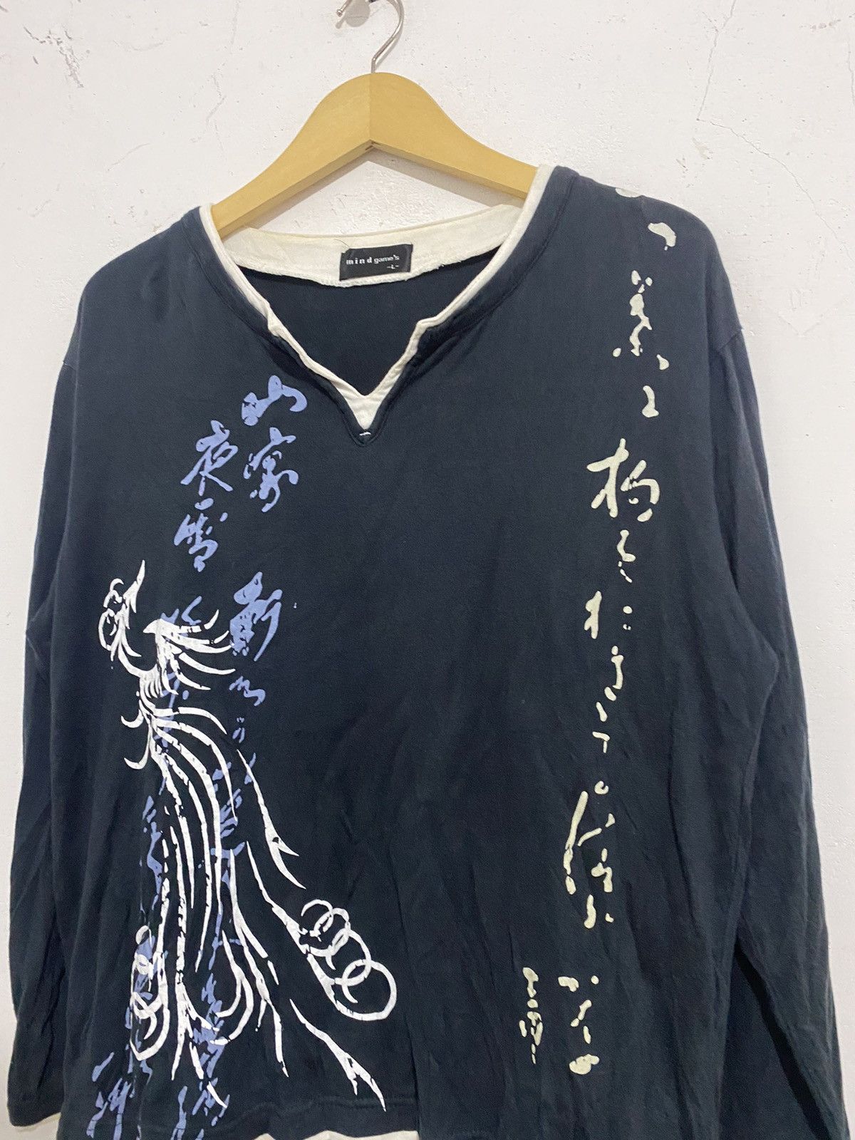 Japanese Brand 🖤BLACKFRIDAY🖤mindgames longsleeve poem dragon kmrii styled Size US L / EU 52-54 / 3 - 3 Thumbnail