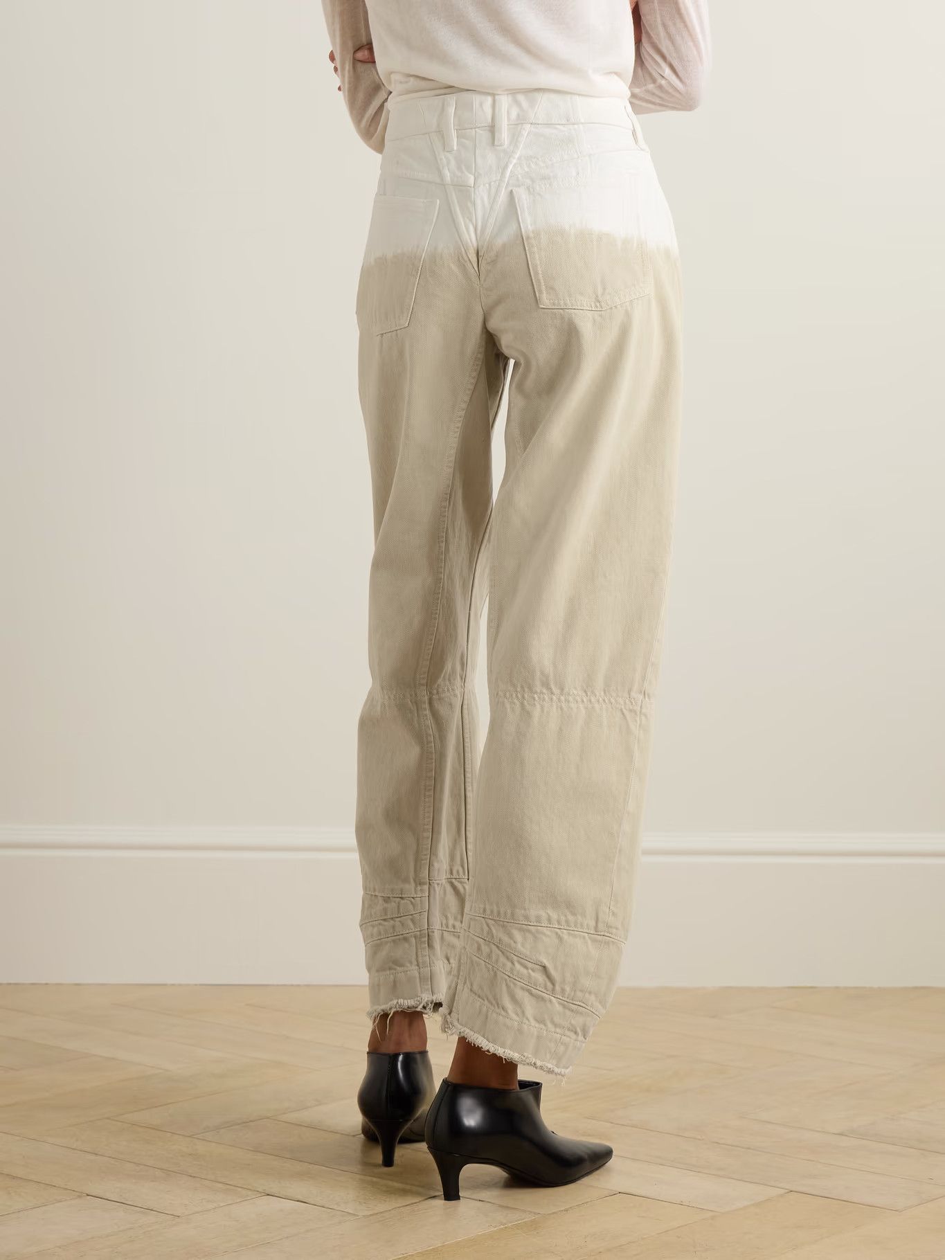 Jil Sander o1y1025 Denim Pant in Beige/White Size 28" / US 6 / IT 42 - 4 Thumbnail