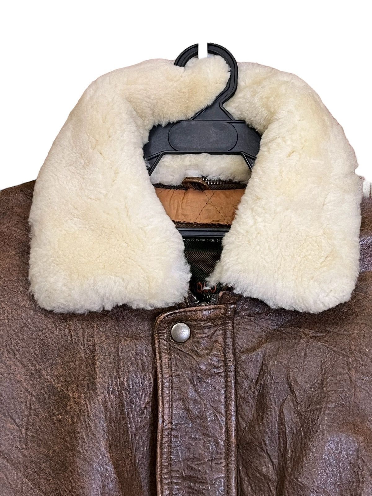 Vintage UNIQLO type A-2 sheepskin leather bomber jackets