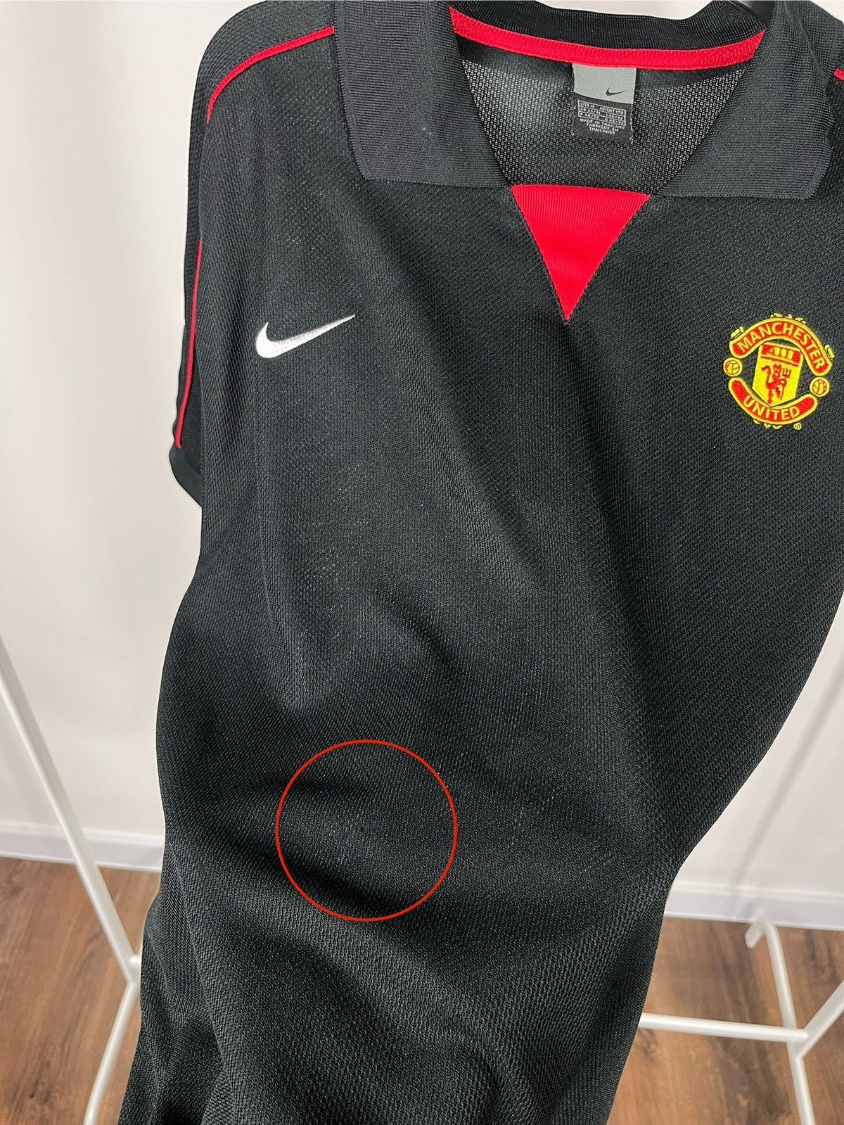 Nike Vintage Nike Manchester United Black Polo Jersey Size M Size US M / EU 48-50 / 2 - 6 Thumbnail