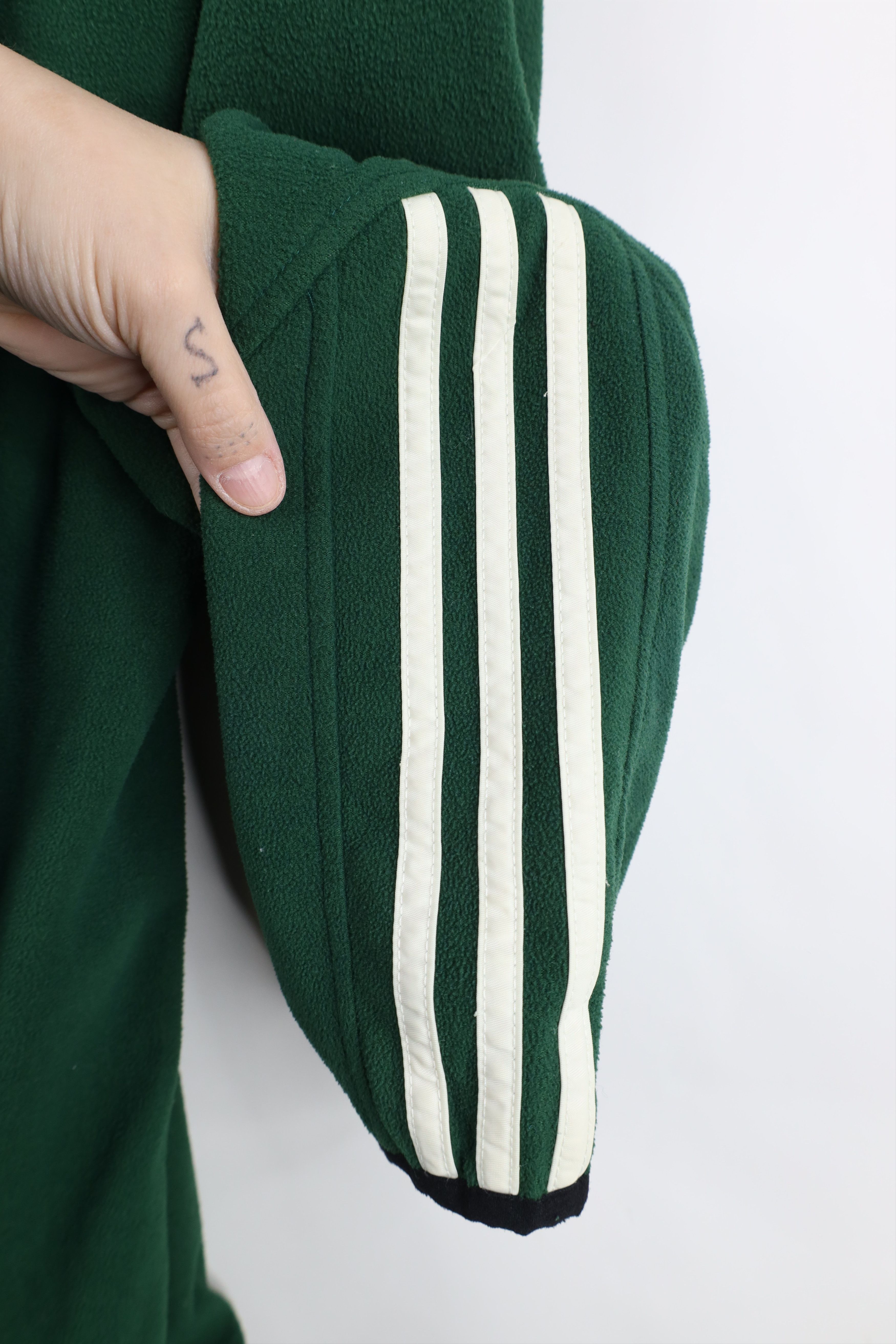 Adidas Vintage Adidas Dame University Full Zip Fleece Jacket Green Size US L / EU 52-54 / 3 - 6 Thumbnail