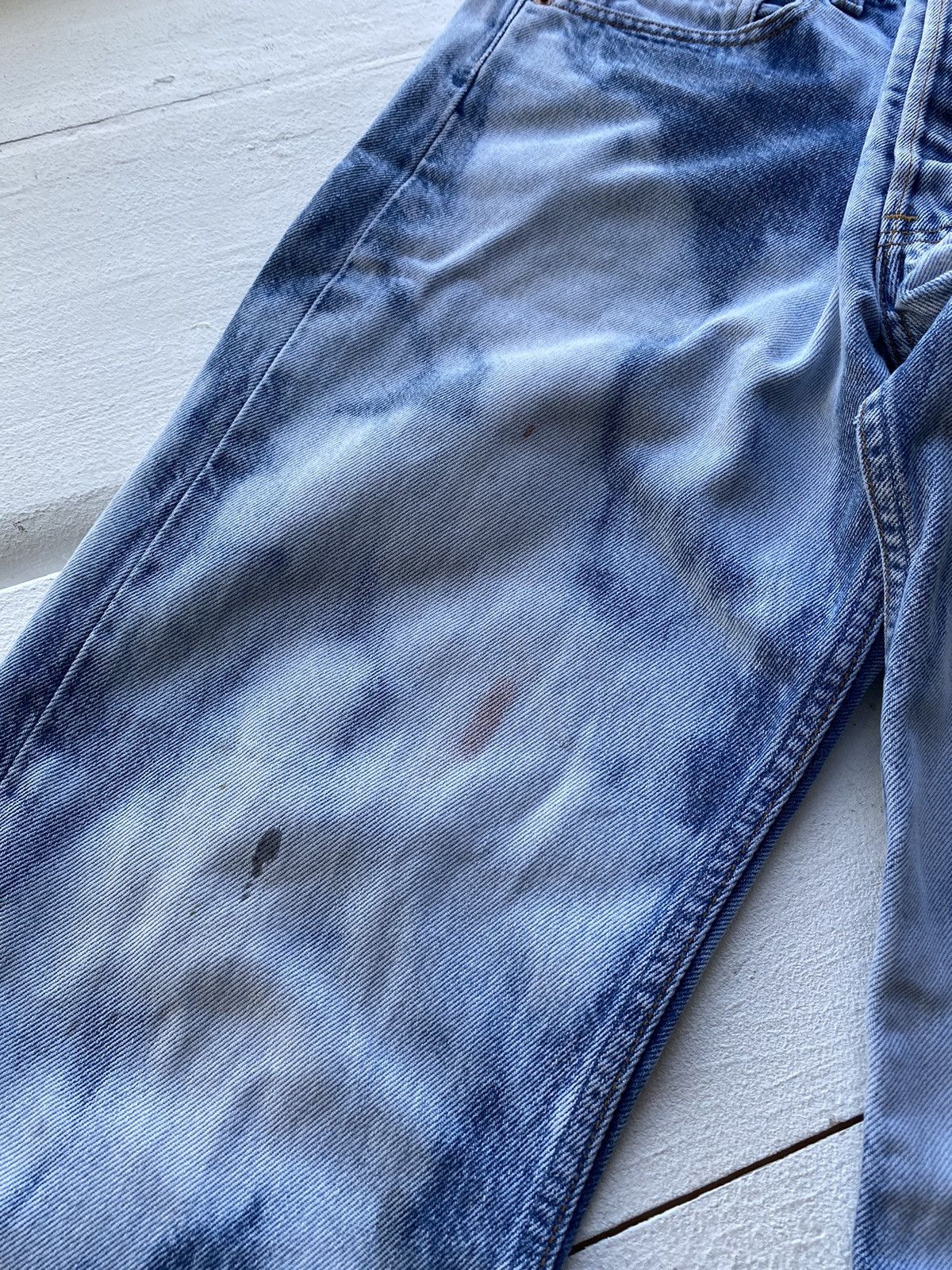 Levi's Vintage Clothing LVC Levis USA Made Custom Distressed Blue Cow Pattern Jeans Size US 32 / EU 48 - 6 Thumbnail