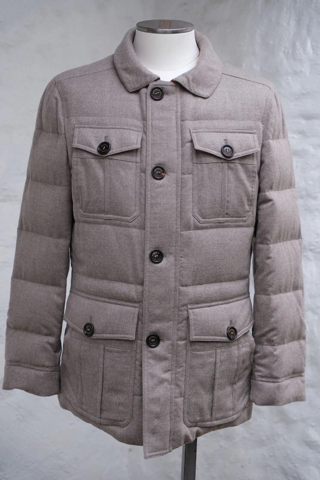 image of New Brunello Cucinelli 100% Cashmere Parka Grey Small $9K, Men's