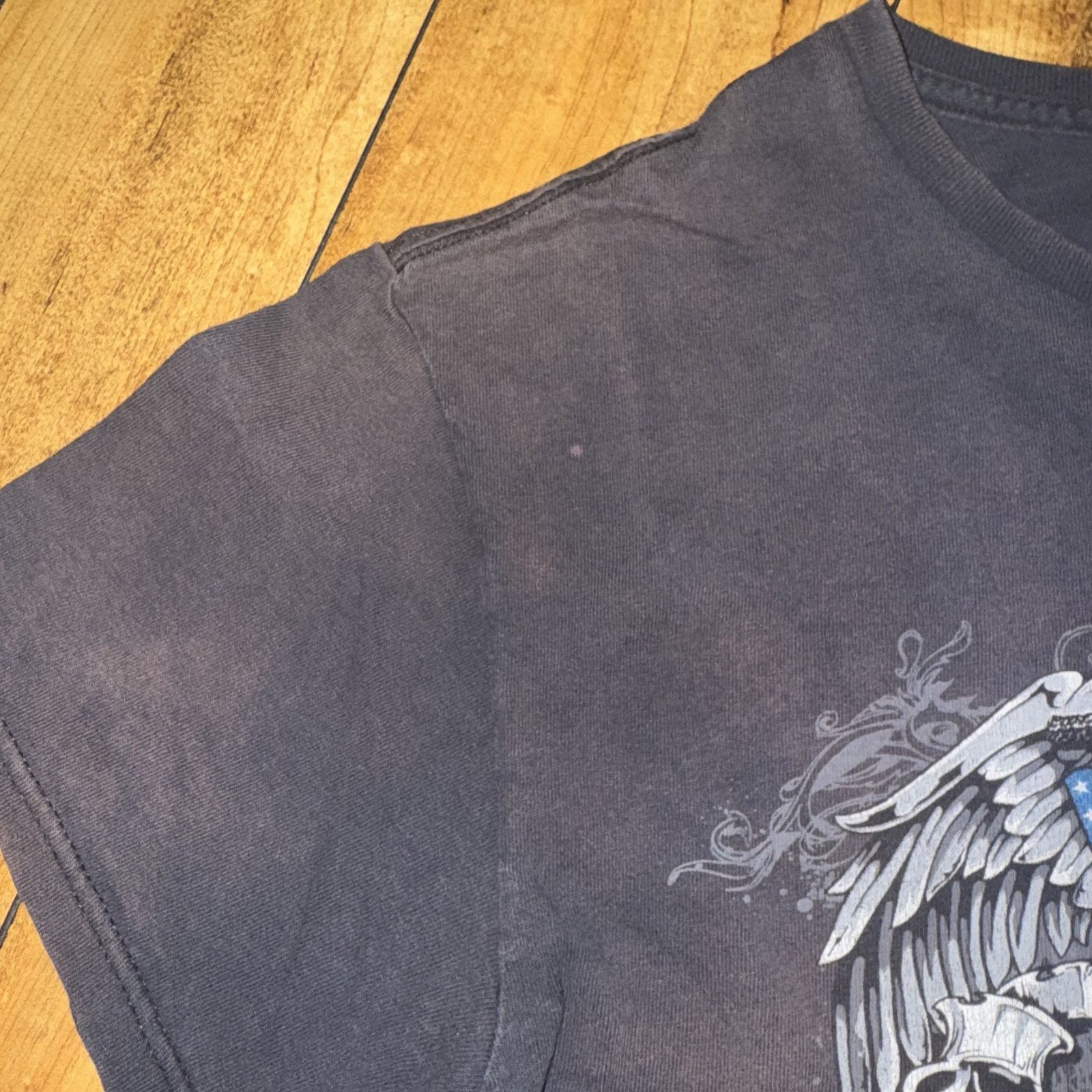 Band Tees × Vintage VNTG Jesus America T-Shirt Black M 19x25 Scars And Stripes Size US M / EU 48-50 / 2 - 5 Thumbnail