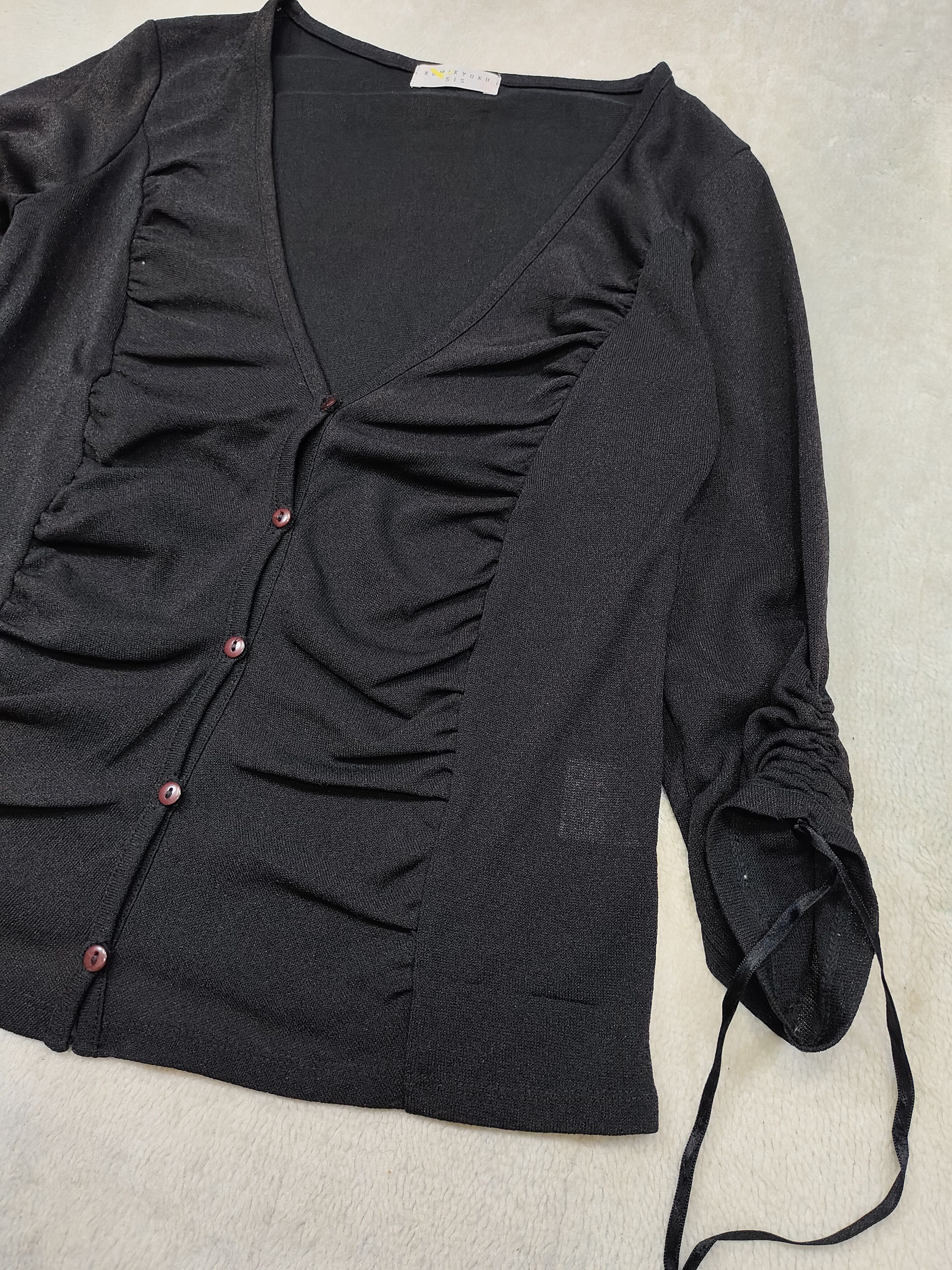 Issey Miyake 🇯🇵Kumikyoku Sis🇯🇵 Metalic Knitted Cardigan Size M / US 6-8 / IT 42-44 - 5 Thumbnail