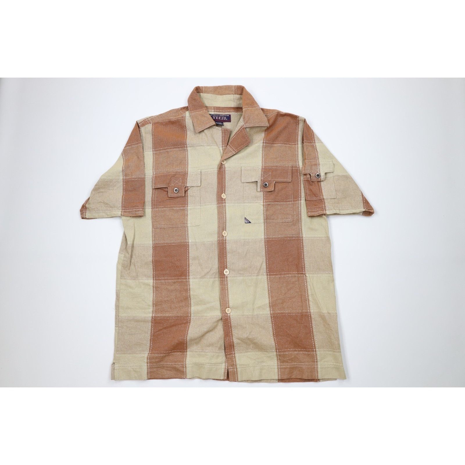 Vintage Vintage 90s Streetwear Checkered Plaid 2 Piece Shorts Suit Size US XL / EU 56 / 4 - 2 Thumbnail