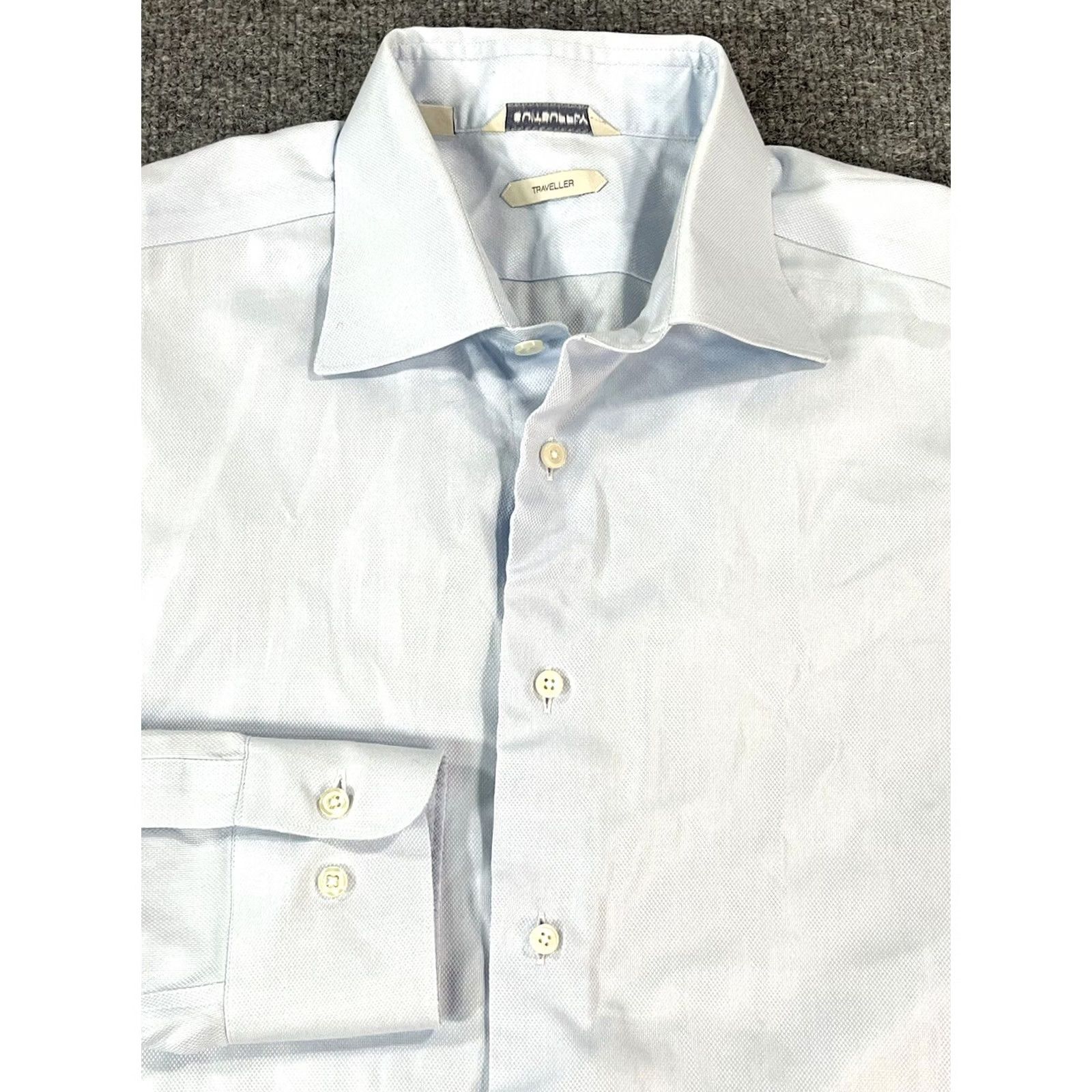 Suitsupply Suitsupply Traveller Dress Shirt Mens 16.5 42 Slim Fit Blue Long Sleeve Shirt Men Regular Collar button Size 46R - 3 Thumbnail