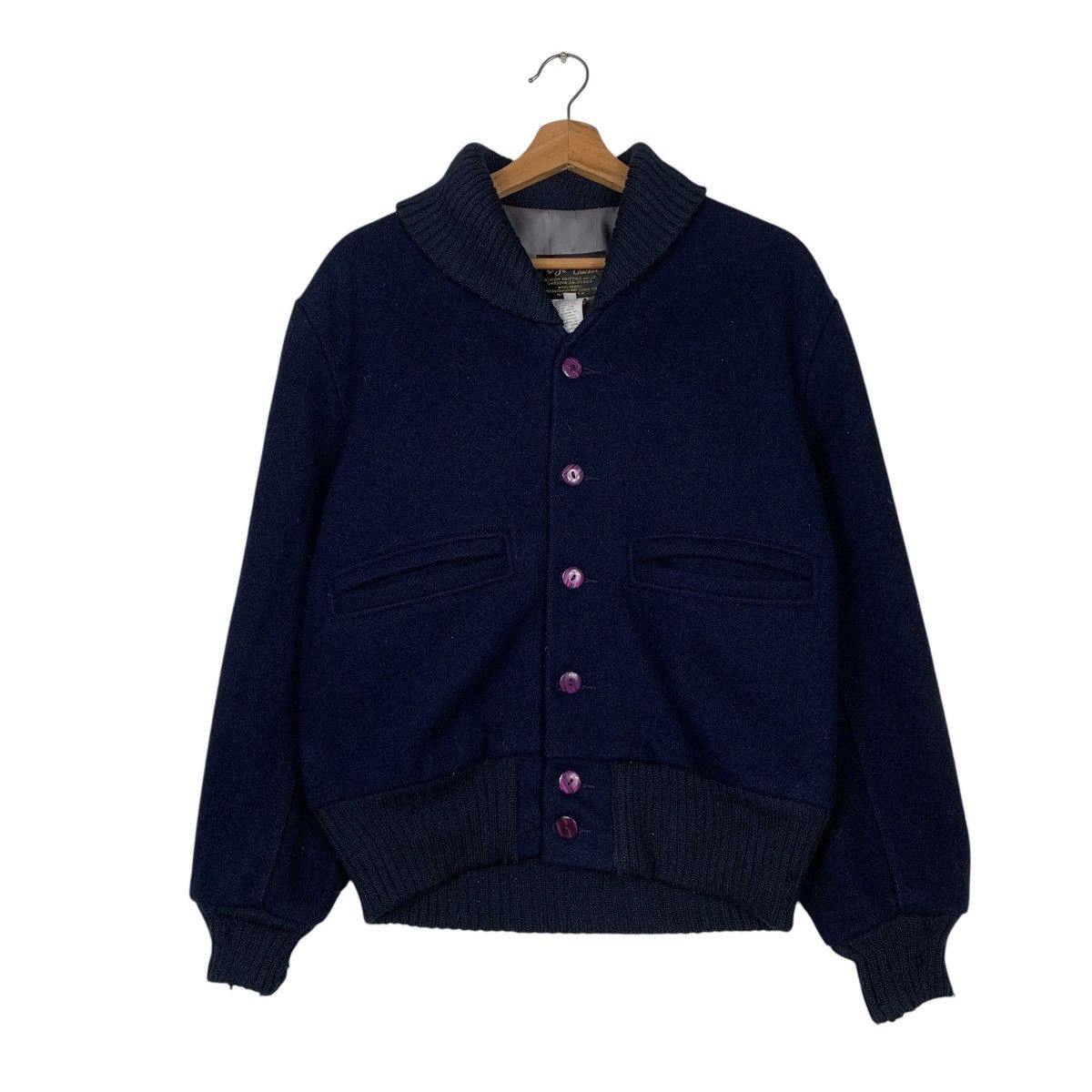 Vintage Vintage Made In USA Albion Knitting Mills Bomber Jacket Size US S / EU 44-46 / 1 - 1 Thumbnail