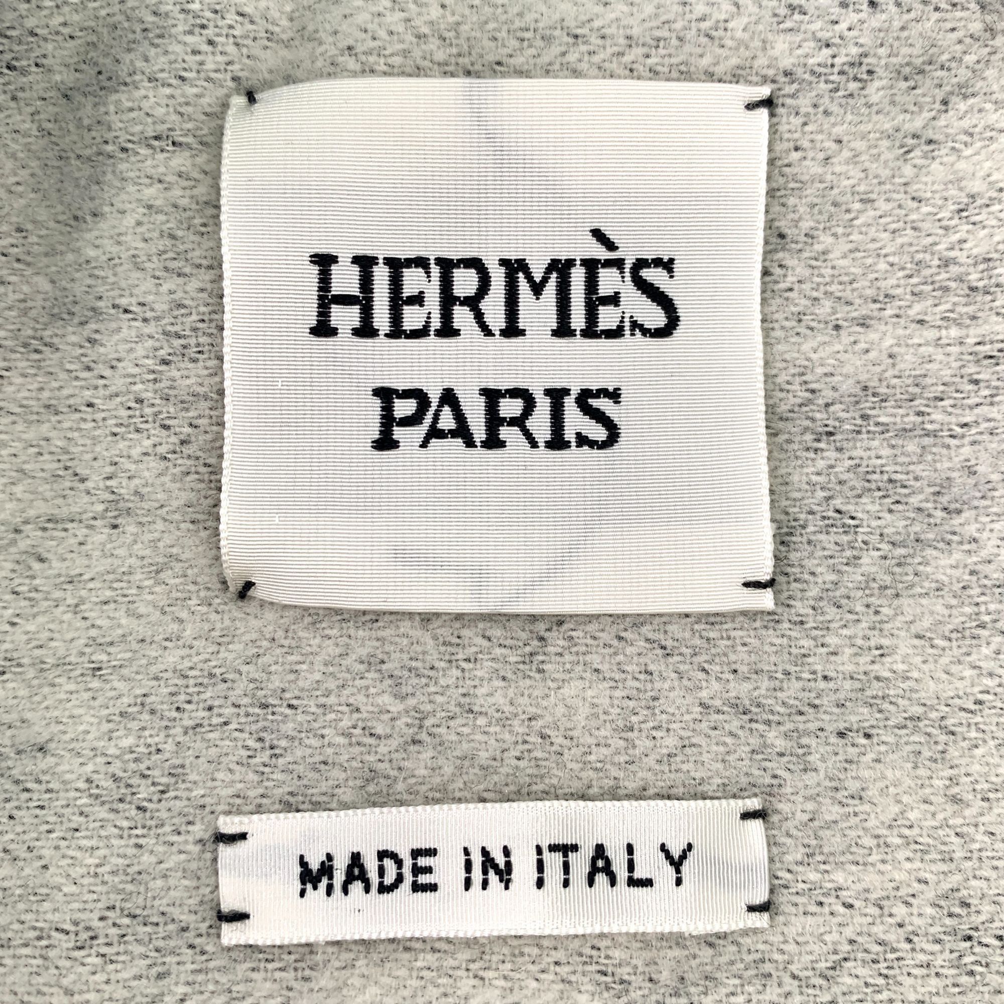 Hermes Hermès Paris Blue Graphic Print Bomber Jacket Made In Italy Size XS / US 0-2 / IT 36-38 - 6 Thumbnail